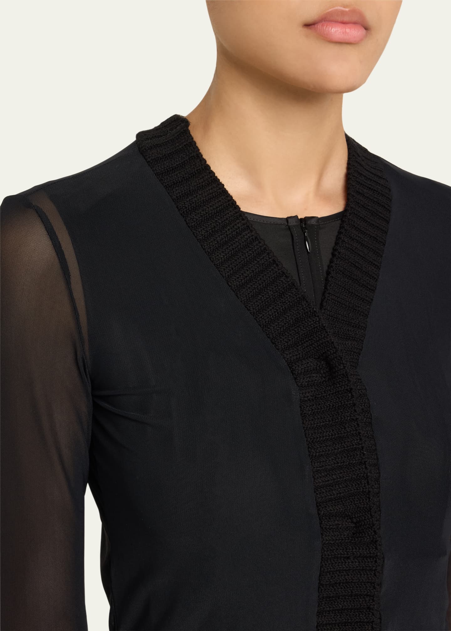MM6 Maison Margiela Mesh Long-Sleeve Top Image 5 of 5