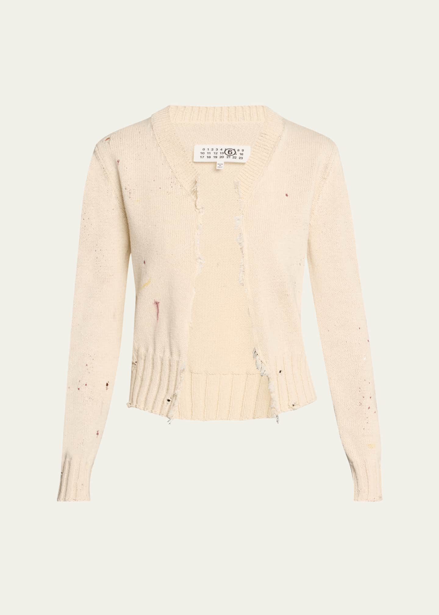 MM6 Maison Margiela Distressed Cardigan Image 1 of 5