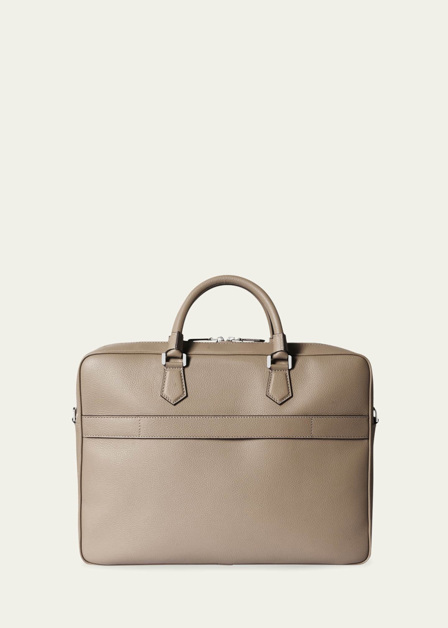 Serapian Men's Cachemire Leather Slim Briefcase Image 2 of 2