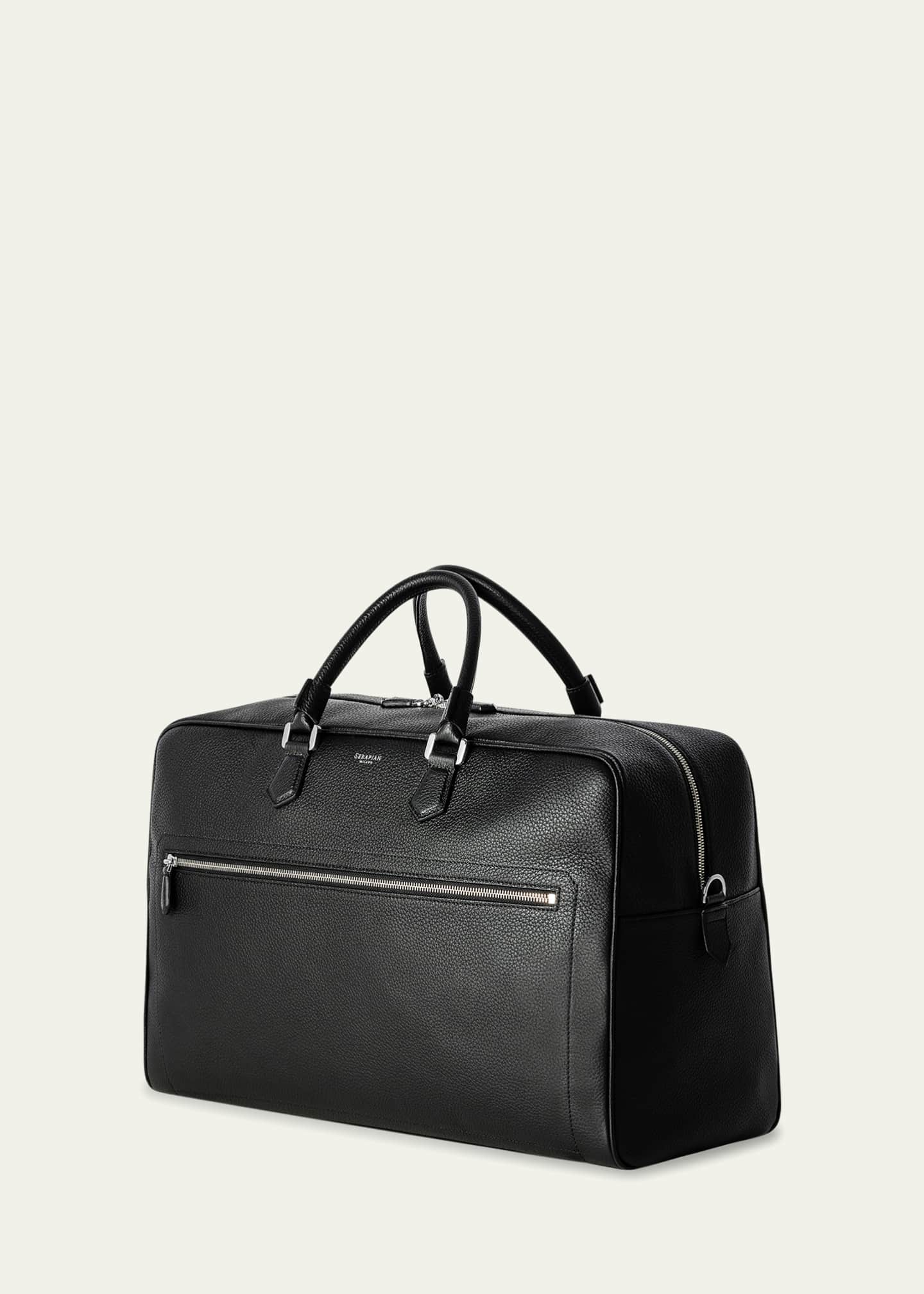 Serapian Men's Medium Cachemire Leather Weekender Bag Image 2 of 3
