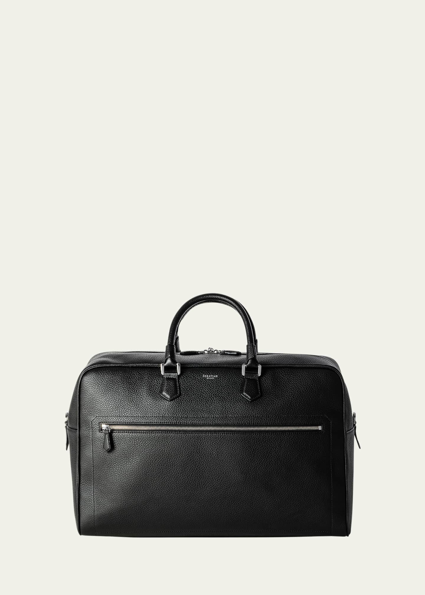 Serapian Men's Medium Cachemire Leather Weekender Bag Image 1 of 3