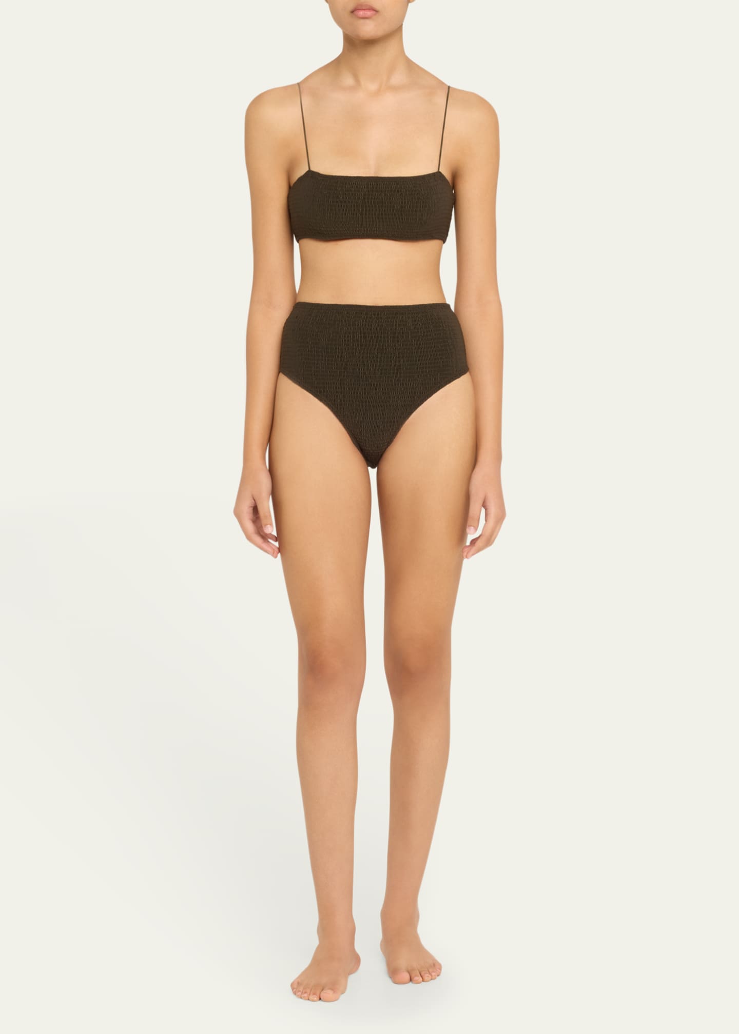 Toteme Smocked Bikini Bottoms Image 2 of 3