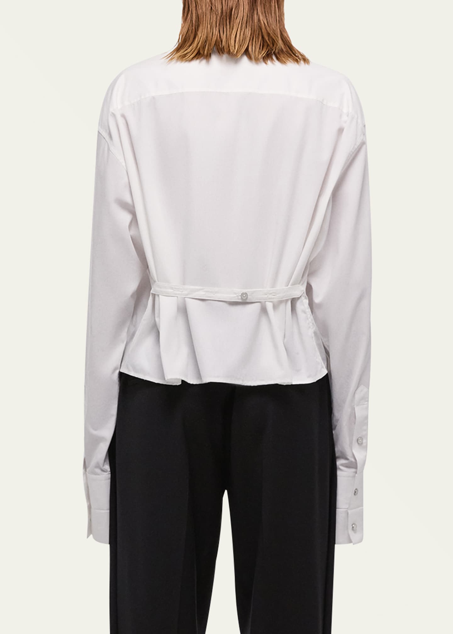 Helmut Lang Classic Long-Sleeve Tuxedo Shirt Image 3 of 4