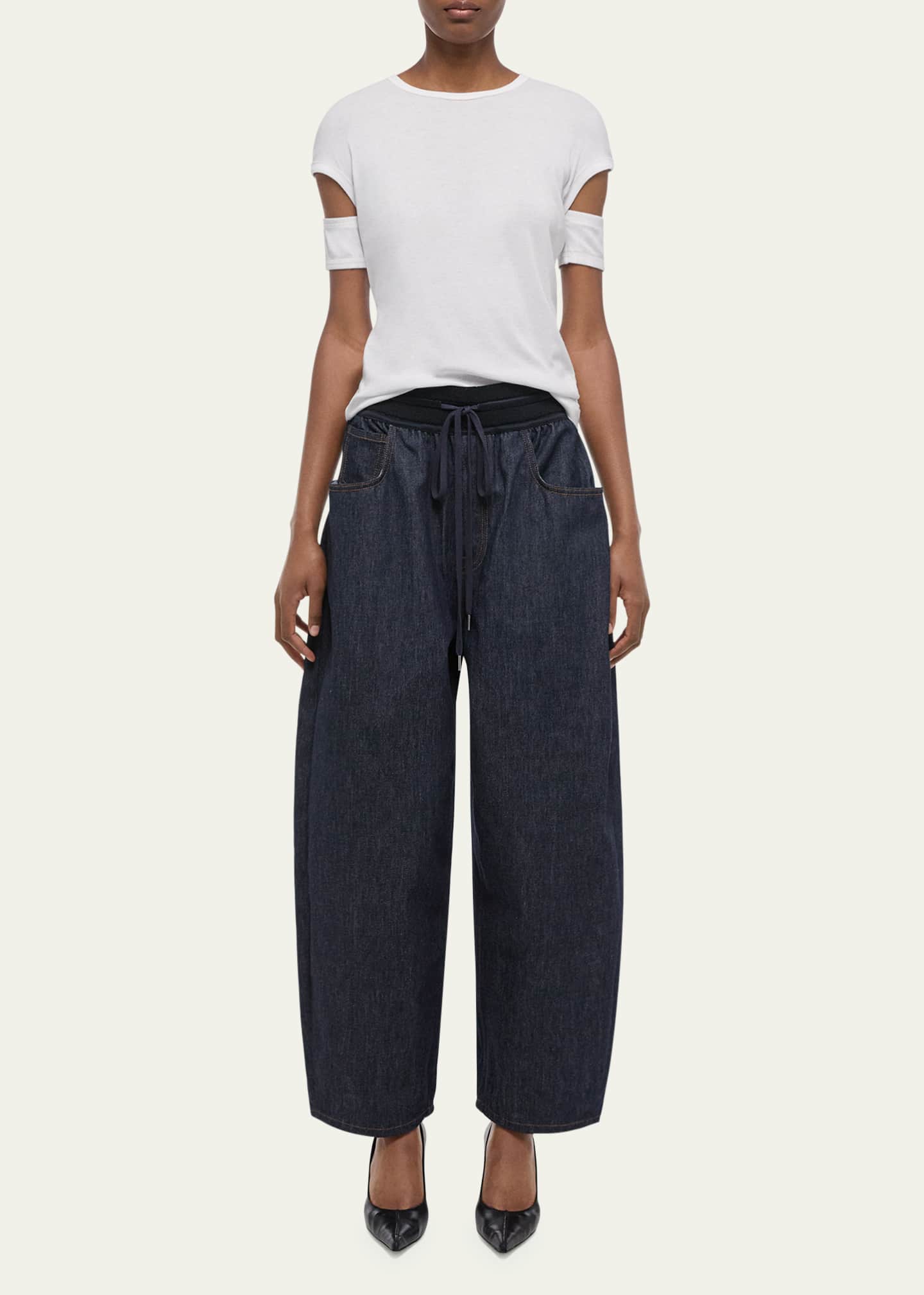 Helmut Lang Drawstring Cocoon Jeans Image 2 of 4