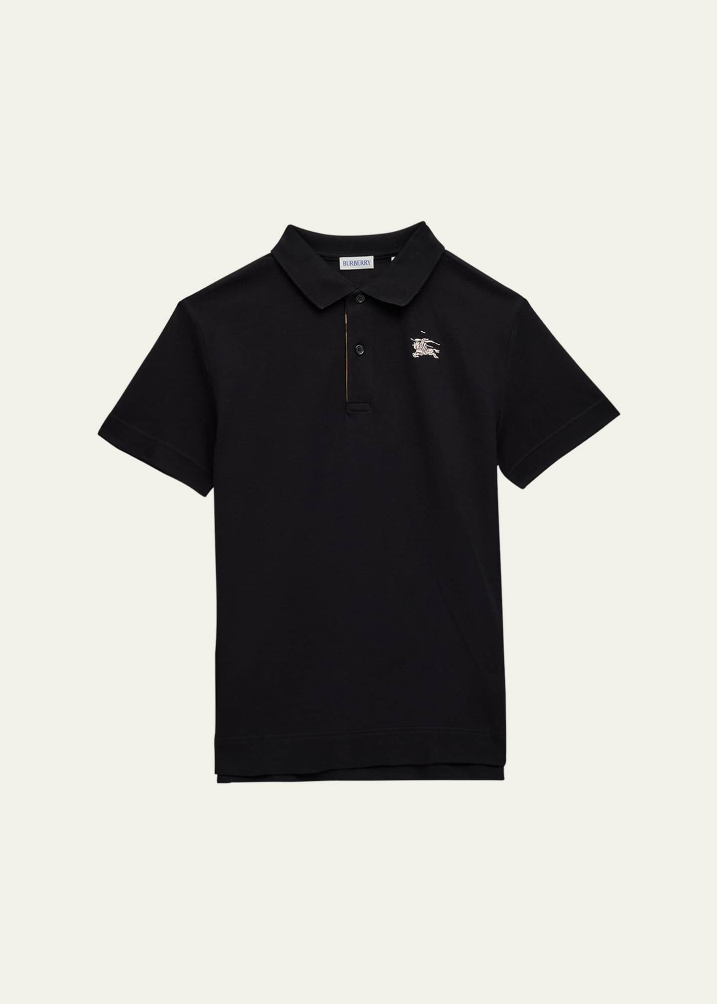 Burberry Boy's Johane Cotton Pique EKD Polo Shirt, Size 3-14