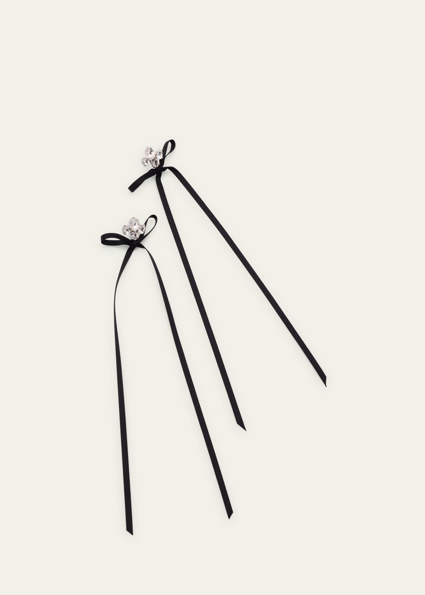 Simone Rocha Victorian Bow Ribbon Stud Earrings Image 3 of 4