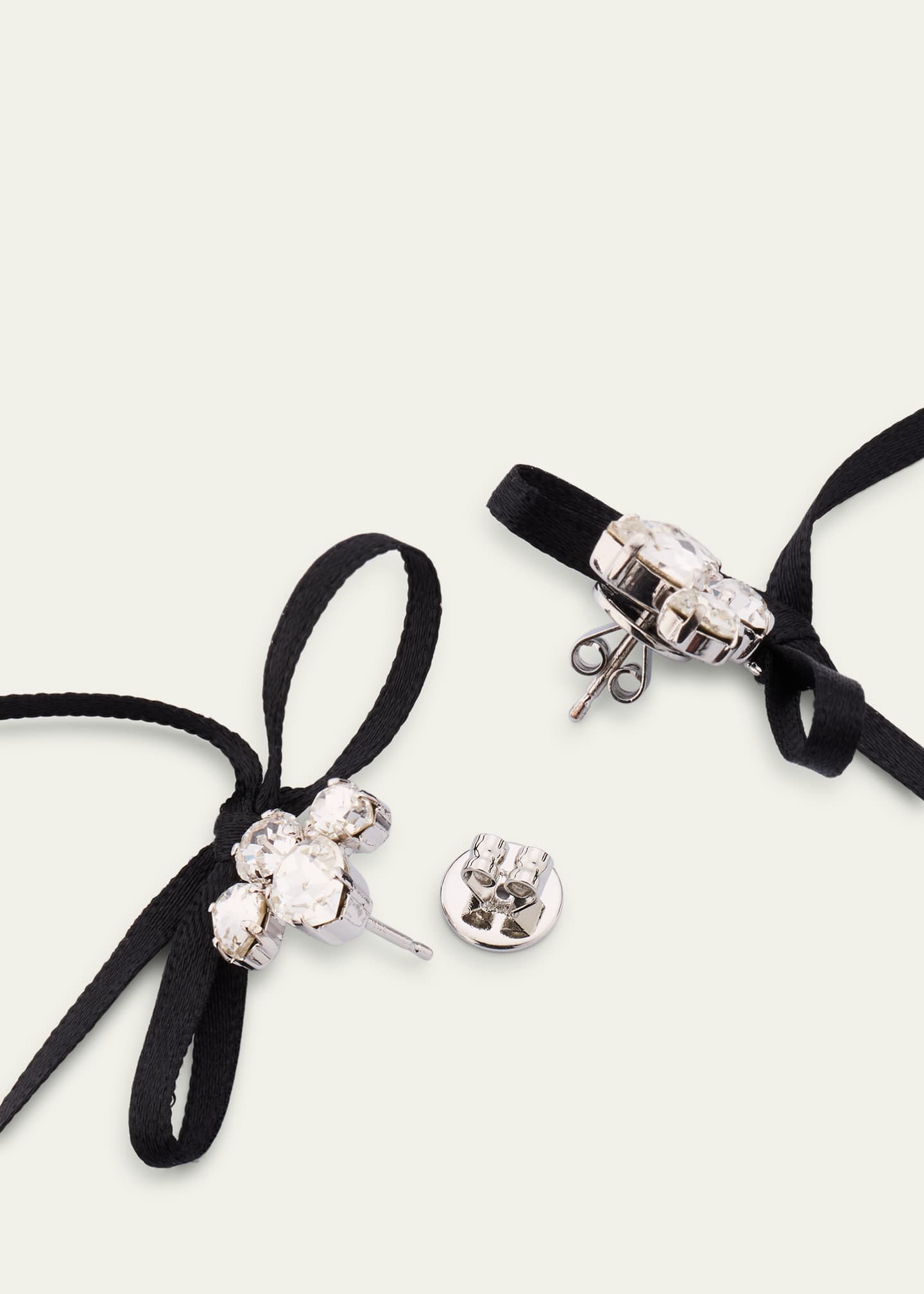 Simone Rocha Victorian Bow Ribbon Stud Earrings Image 4 of 4
