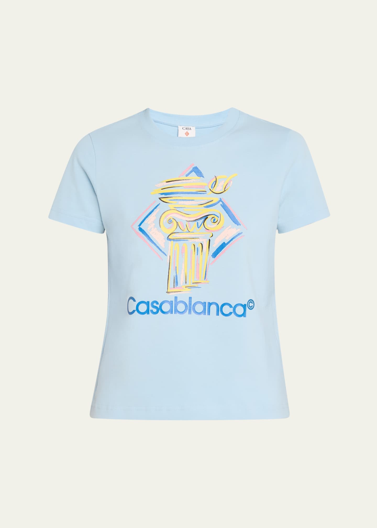 CASABLANCA Diamond Column Printed Fitted T-Shirt Image 1 of 5