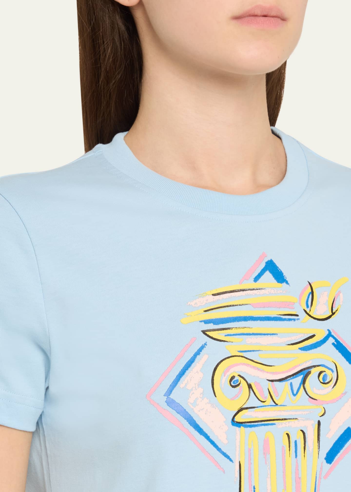 CASABLANCA Diamond Column Printed Fitted T-Shirt Image 5 of 5