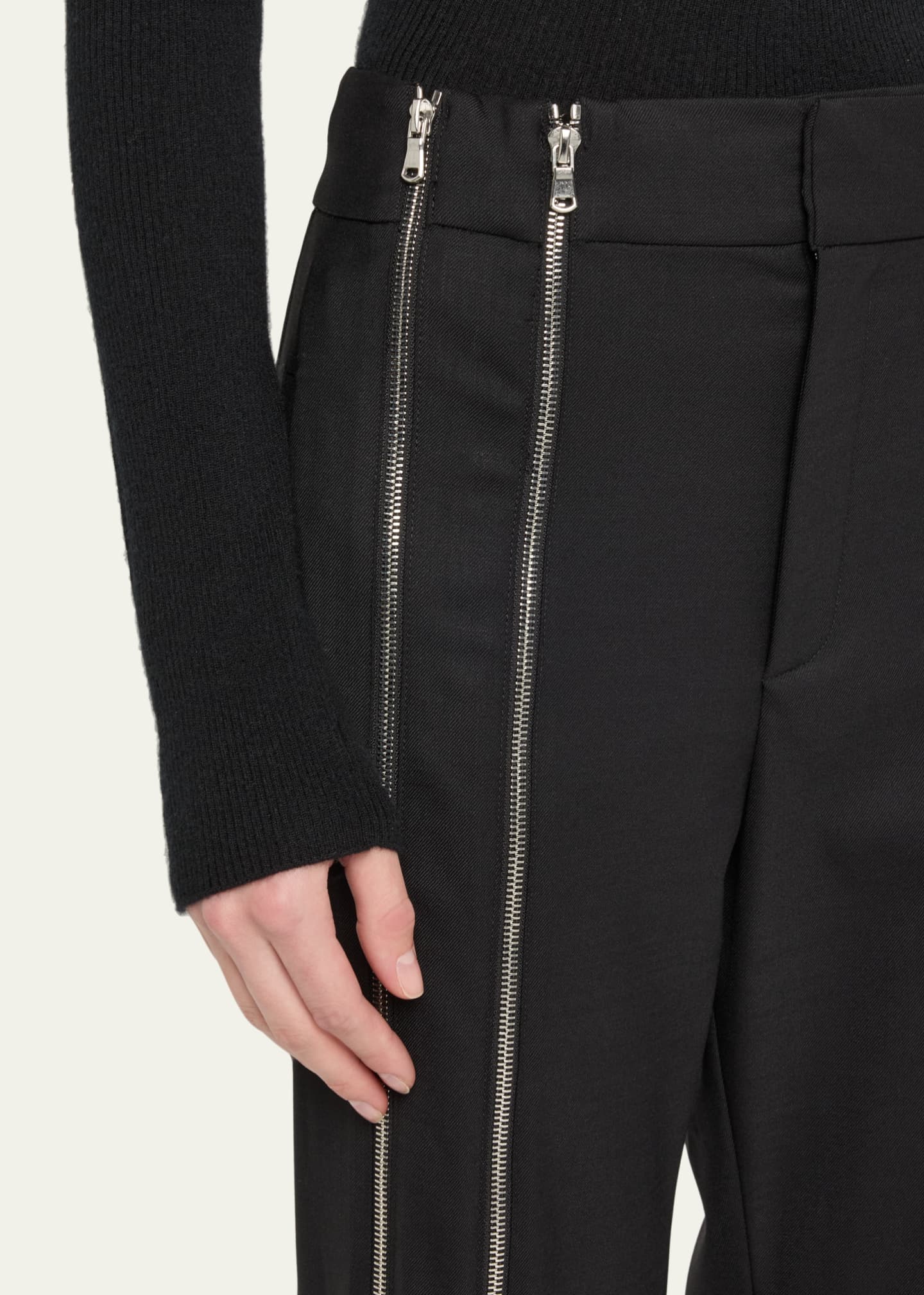 Monse Zippered Tailored Wool Trousers Image 5 of 5