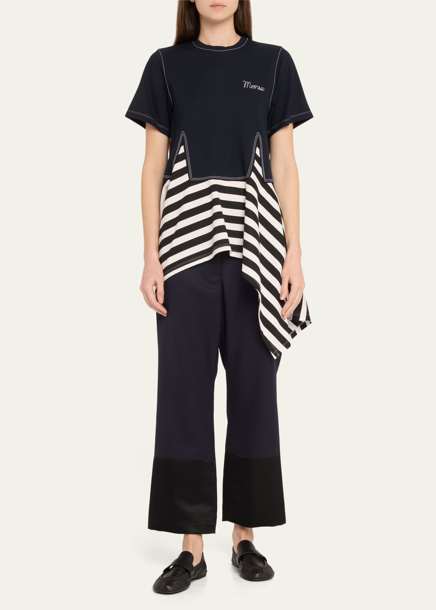 Monse Tuxedo Cuff Wool Trousers Image 2 of 5