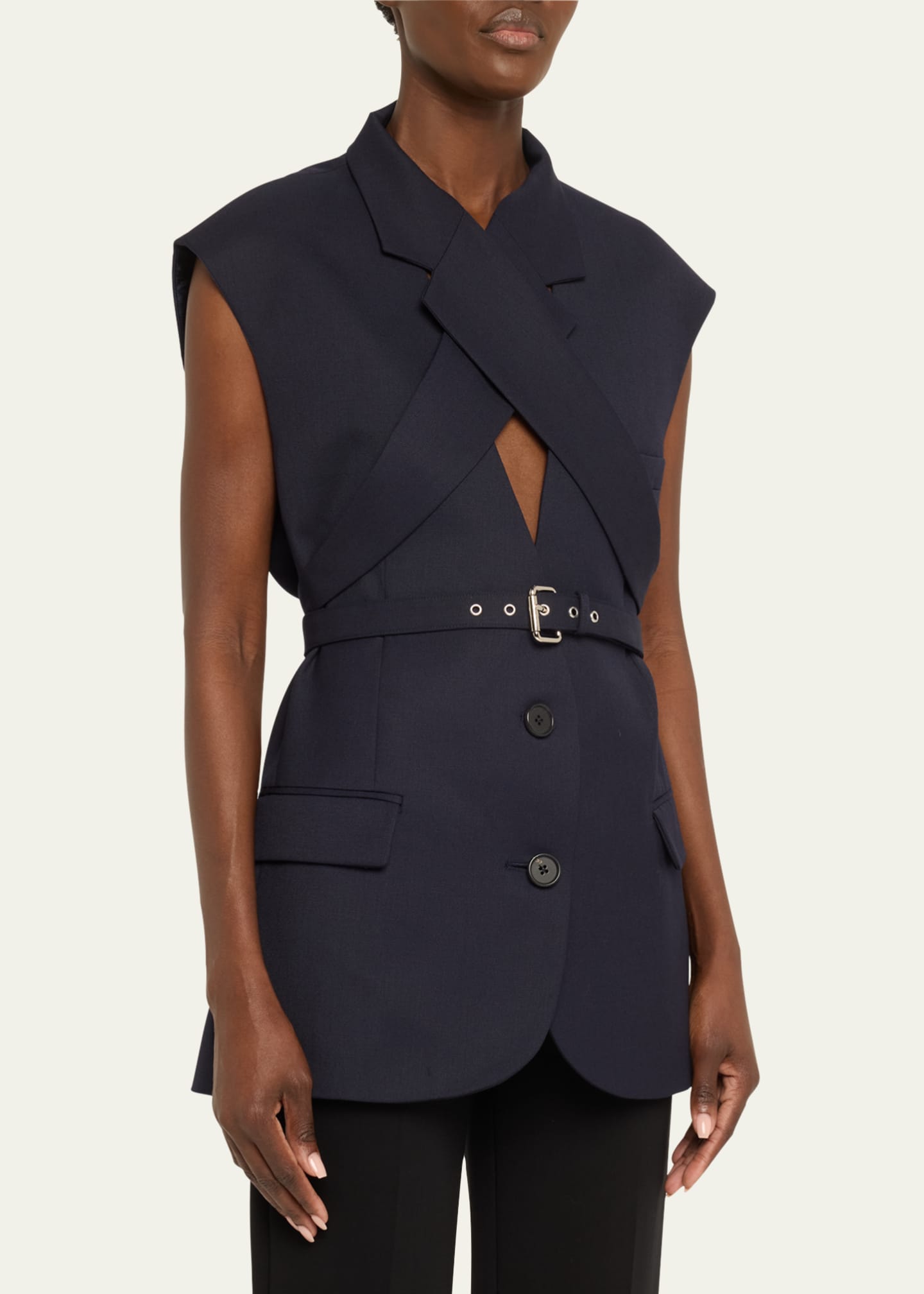 Monse Belted Crisscross Jacket Vest Image 4 of 5