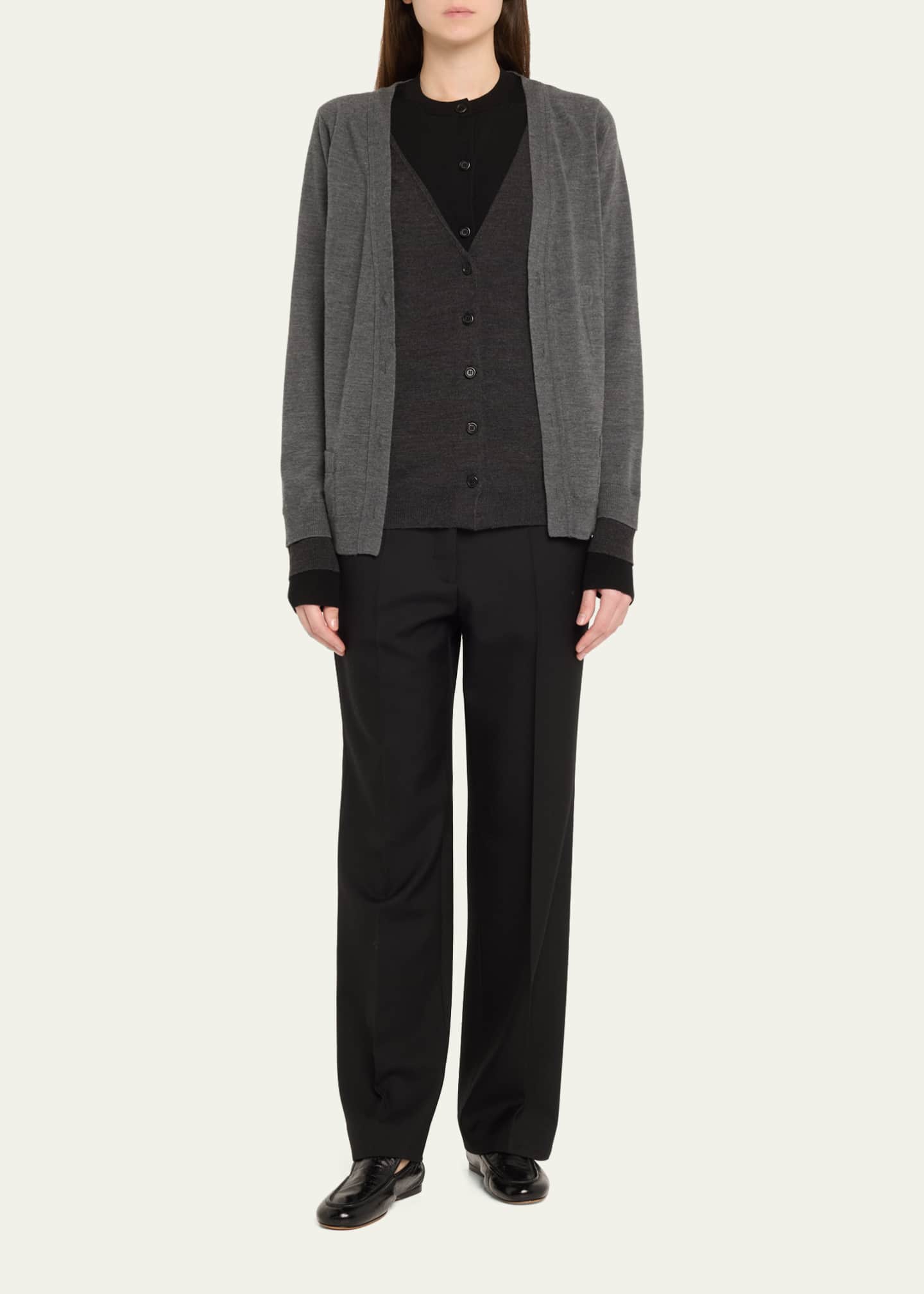 Monse Multi Layered Merino Wool Cardigan Image 2 of 5