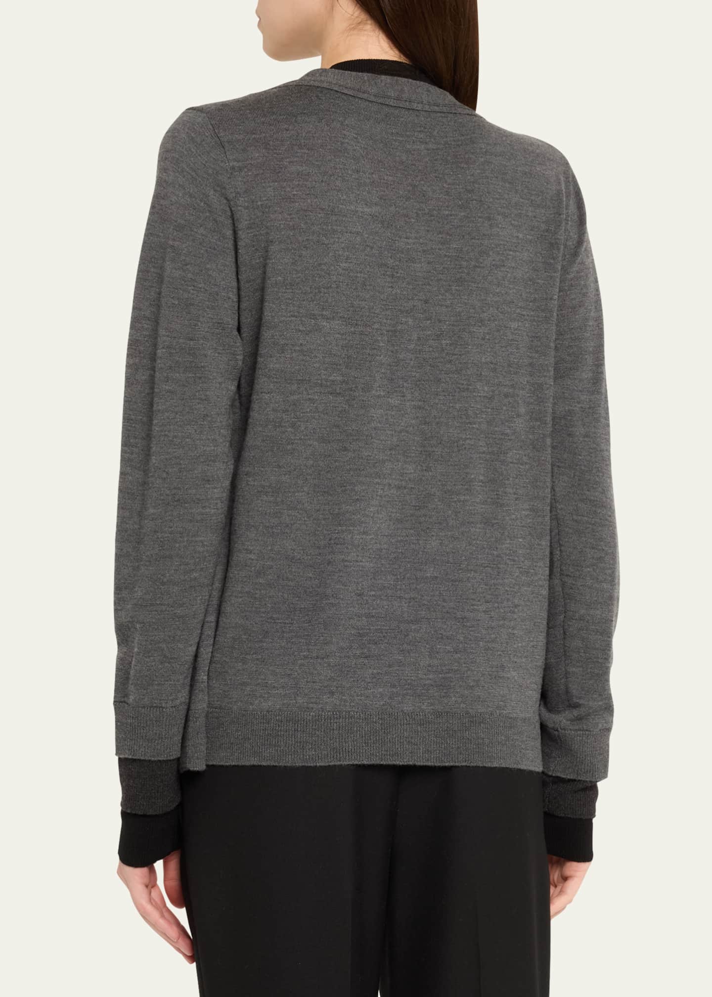 Monse Multi Layered Merino Wool Cardigan Image 3 of 5