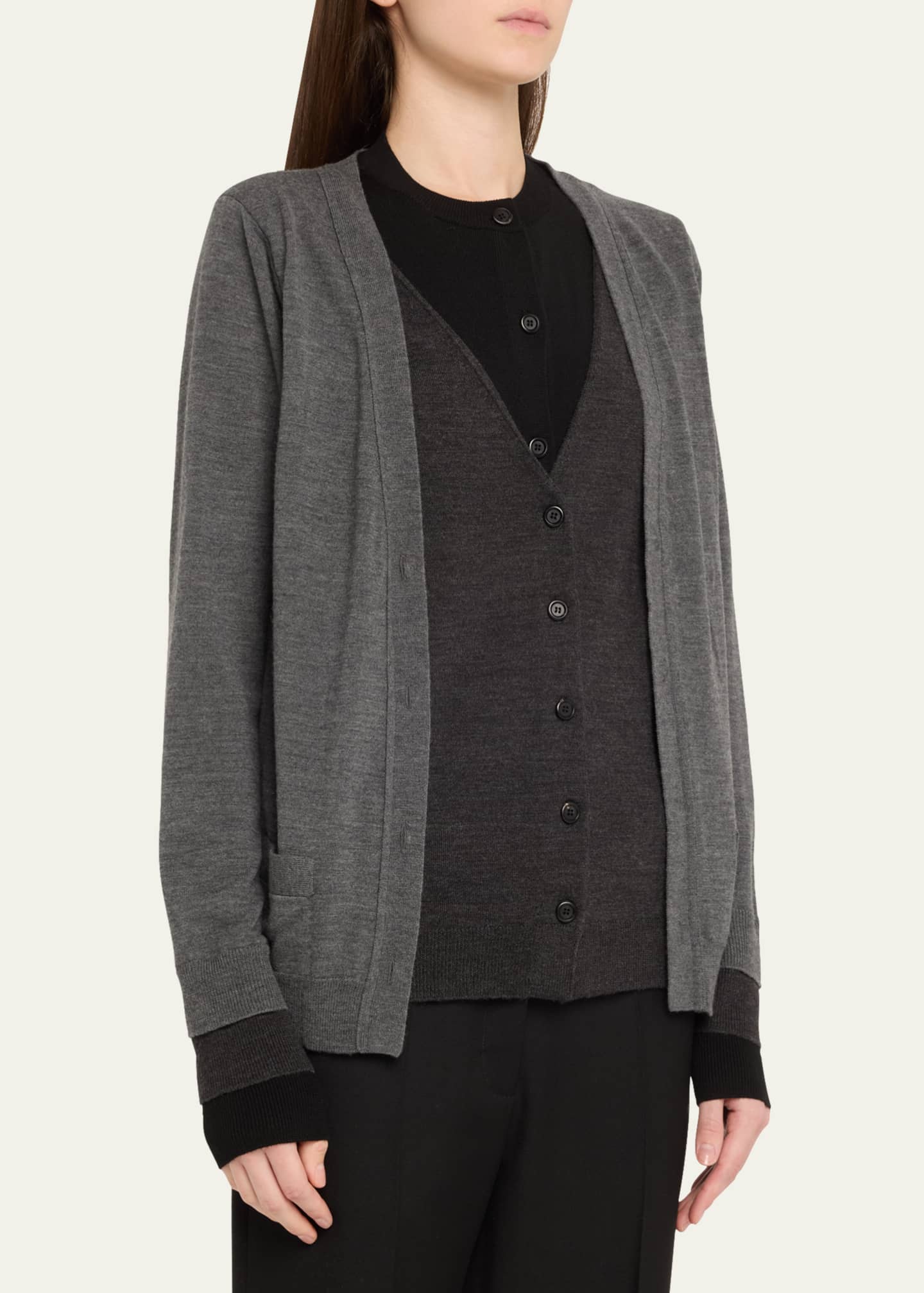Monse Multi Layered Merino Wool Cardigan Image 4 of 5