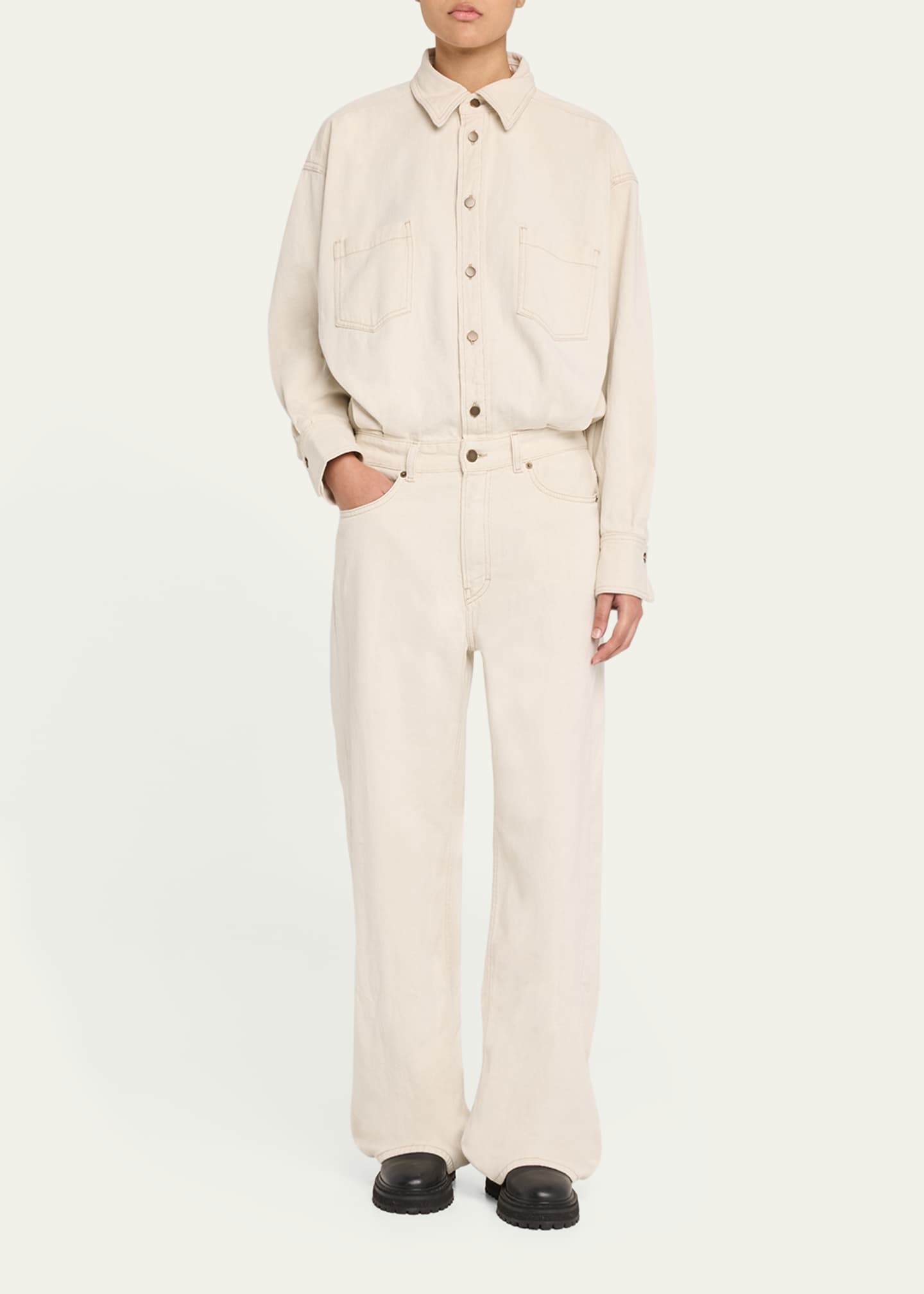 HAIKURE Tilda Long-Sleeve Denim Shirt Image 2 of 5