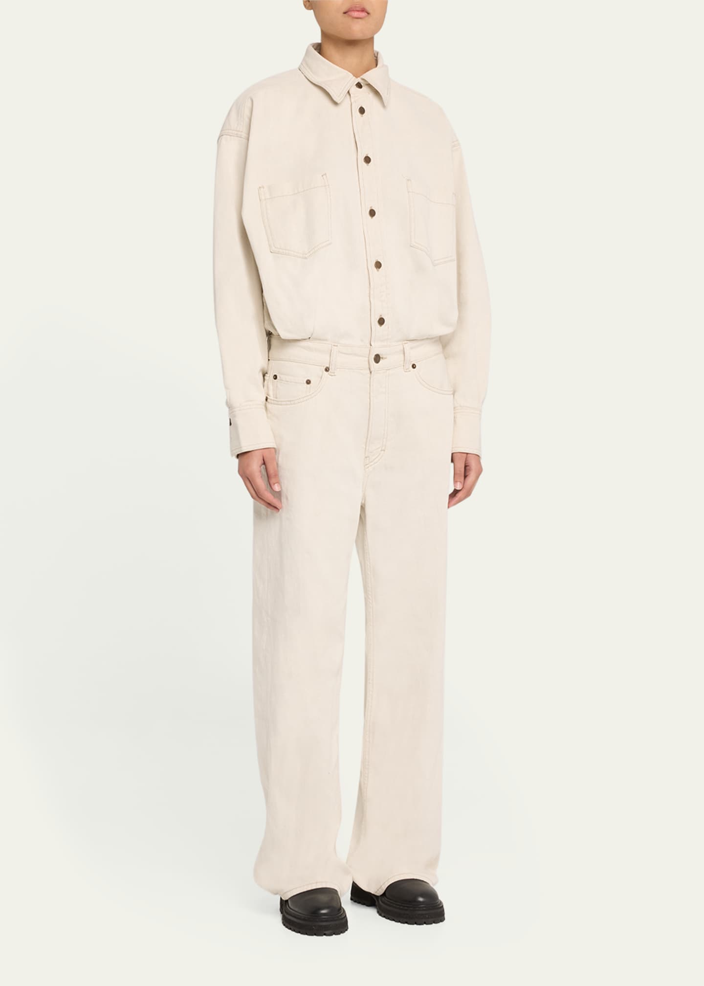 HAIKURE Tilda Long-Sleeve Denim Shirt Image 4 of 5