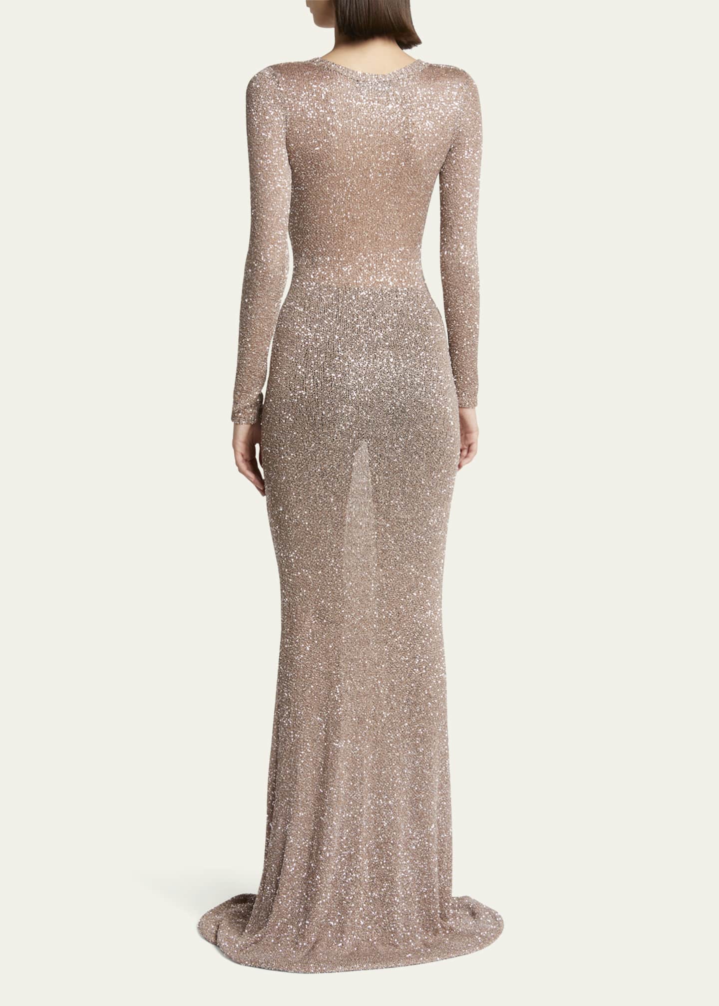 Balenciaga Maxi Sequined Dress Image 3 of 5