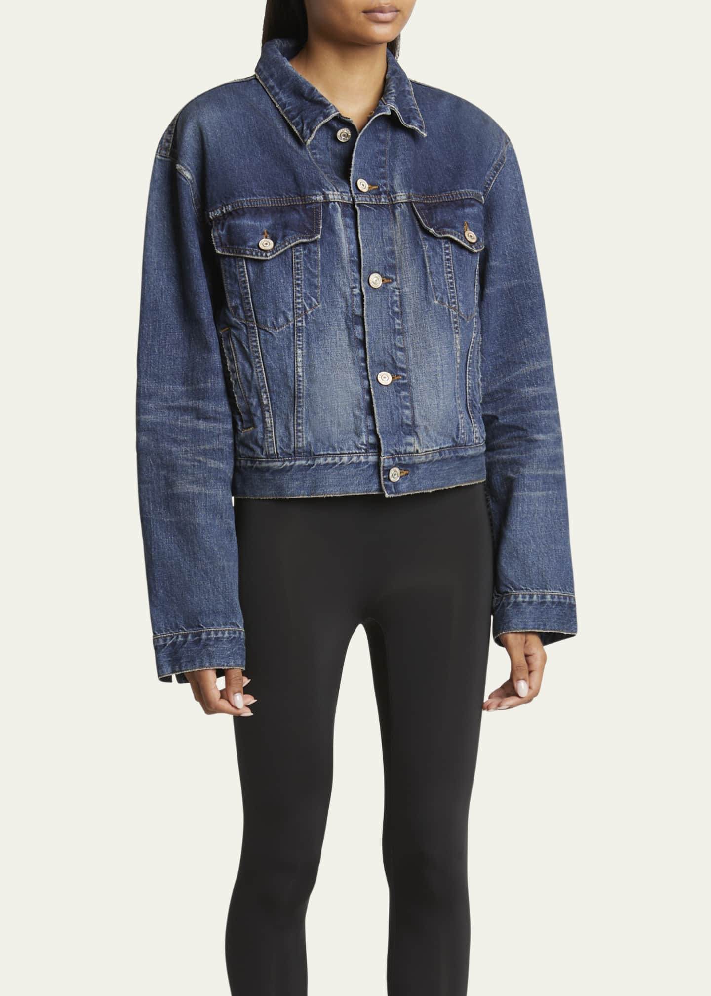 Balenciaga Denim Small Fit Jacket Image 4 of 5