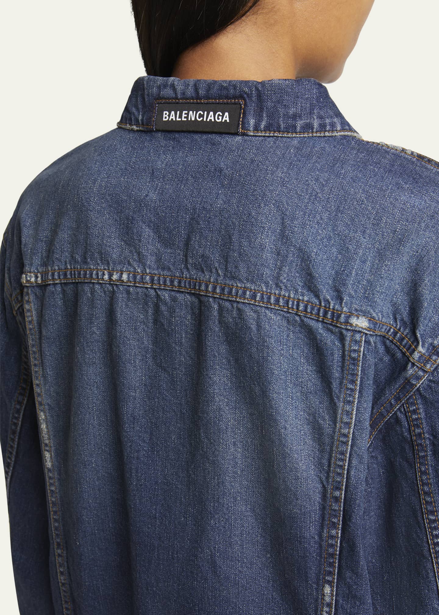 Balenciaga Denim Small Fit Jacket Image 5 of 5