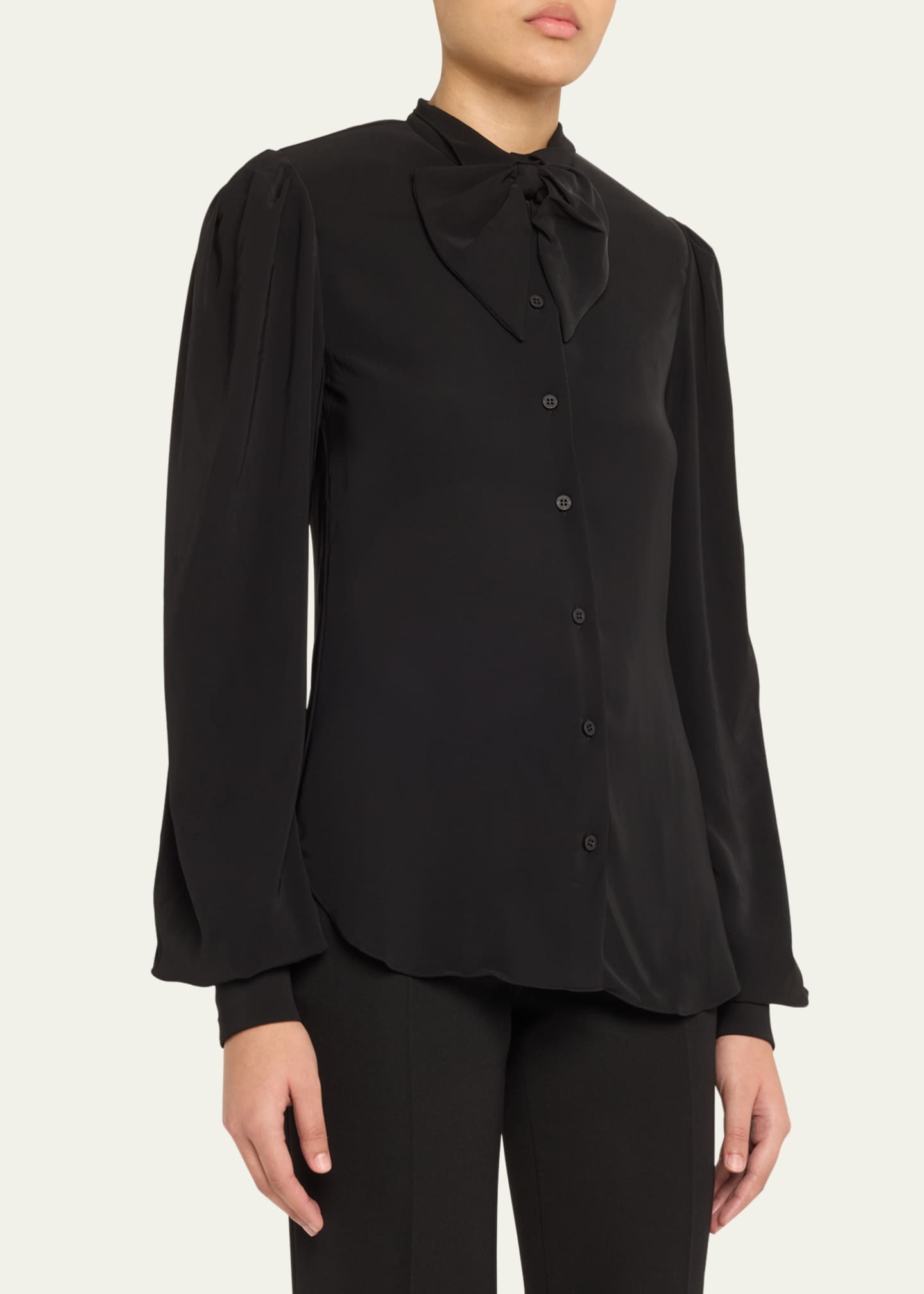 トップス BALENCIAGA 25SS bow blouse Balenciaga Bow Button Down Blouse - Bergdorf Goodman