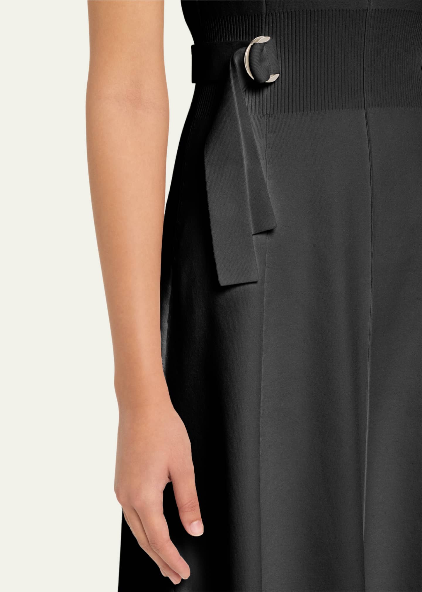 3.1 Phillip Lim Compact Ribbed Tulip-Sleeve Midi Dress Image 5 of 5