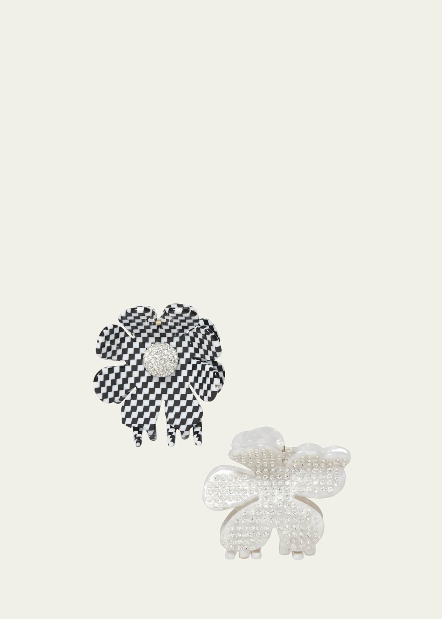 Lele Sadoughi Sunflower and Lily Jaw Clips, Set of 2