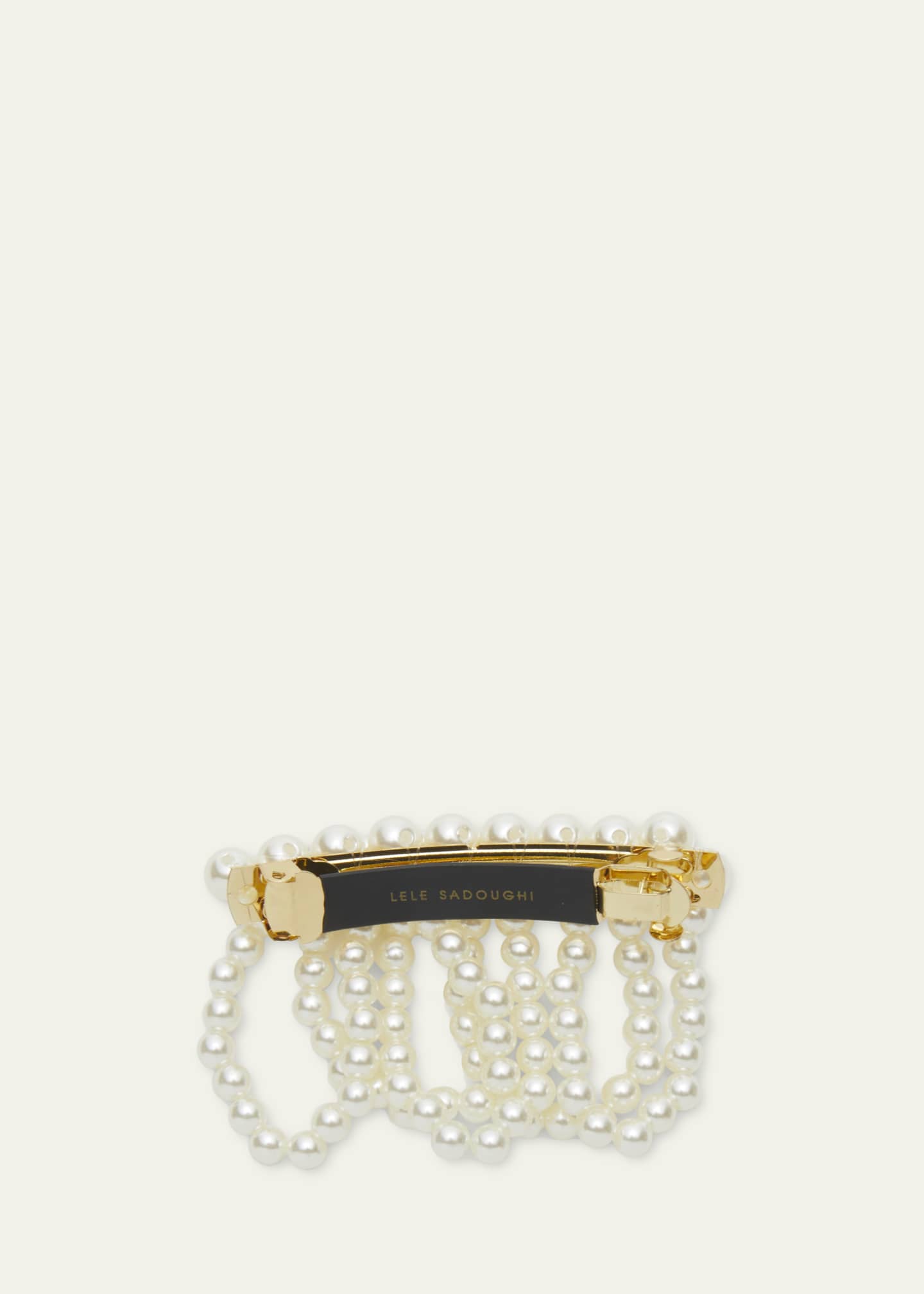 Lele Sadoughi Pearly Fringe Barrette Image 2 of 2