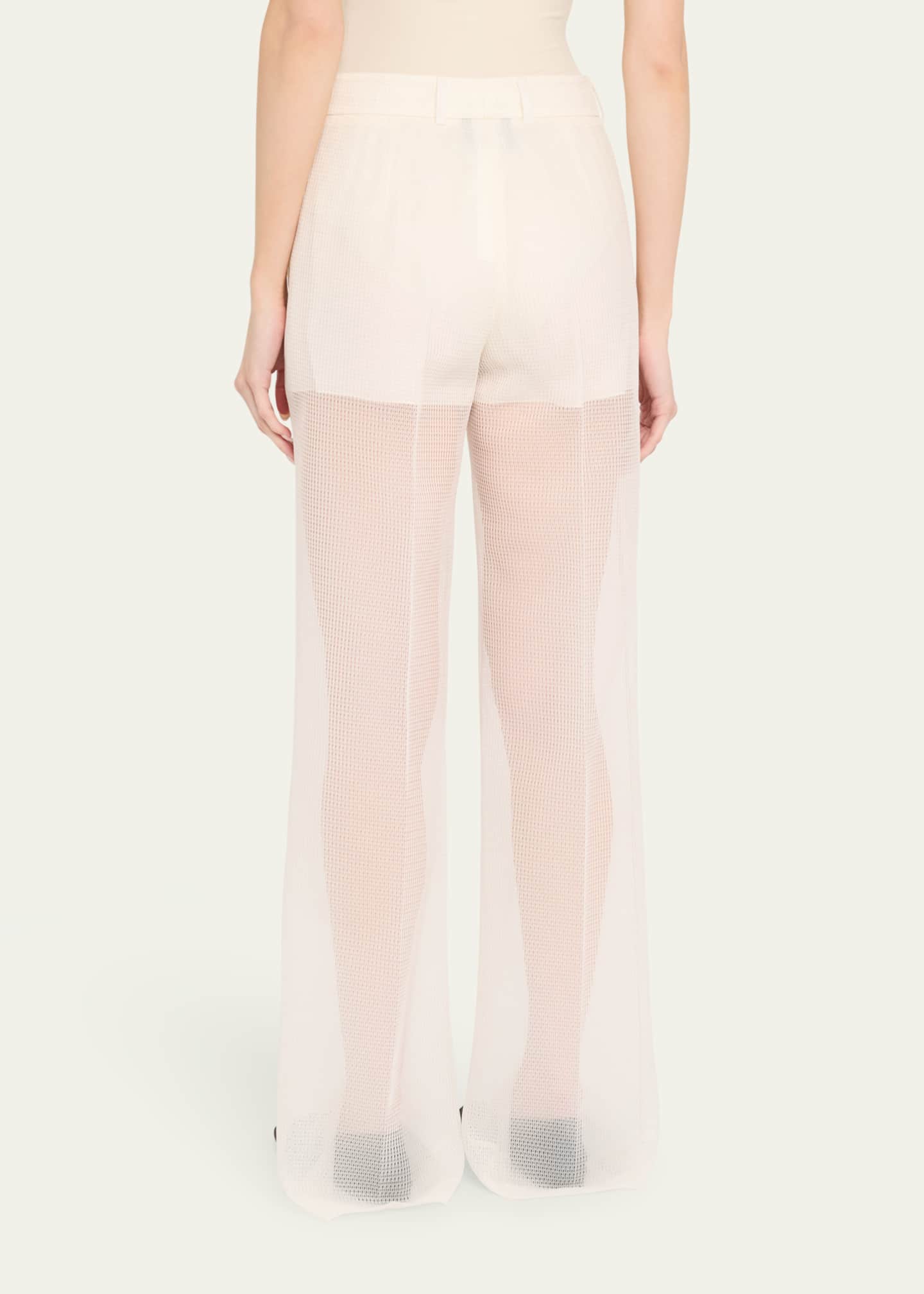 Akris Melin Techno Grid Wide-Leg Pants Image 3 of 5