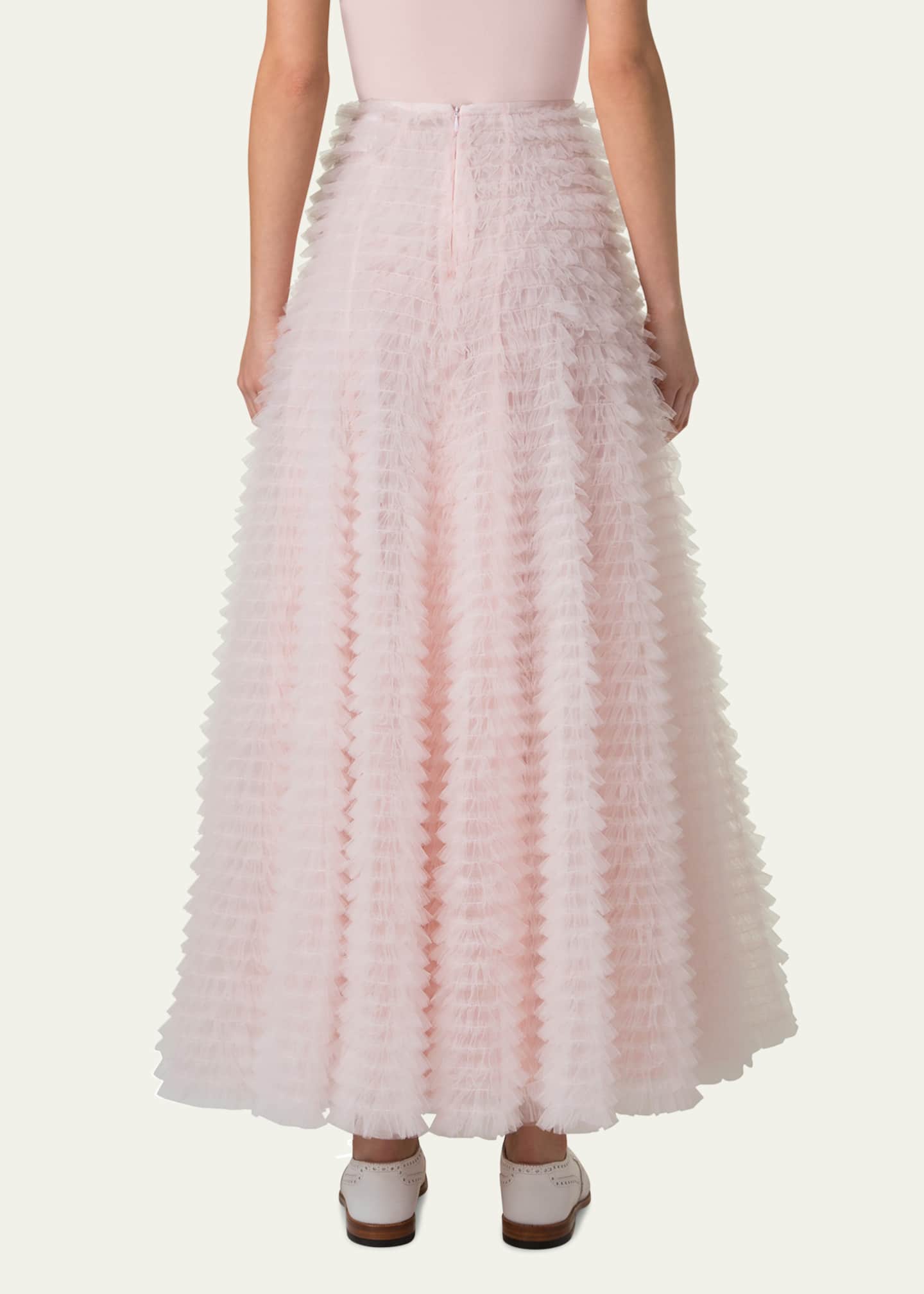Tulle Ruched Maxi Skirt