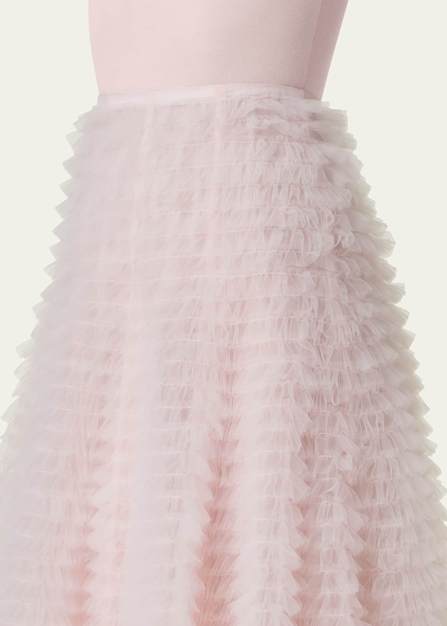 Tulle Ruched Maxi Skirt