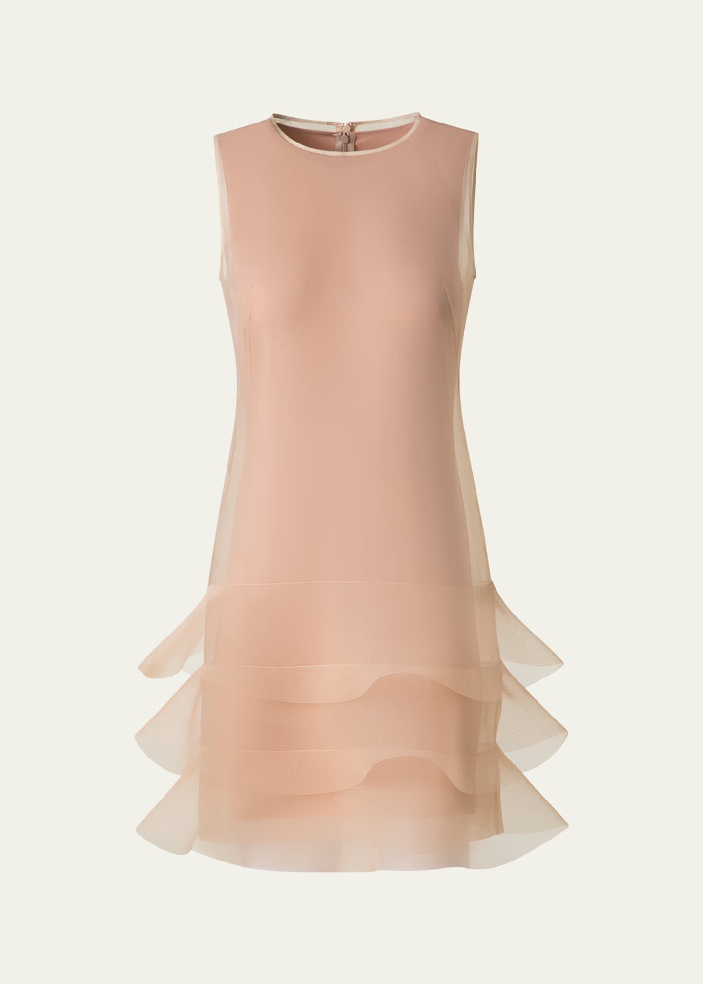 Akris Hatband Waves Techno Organza Mini Dress Image 1 of 5
