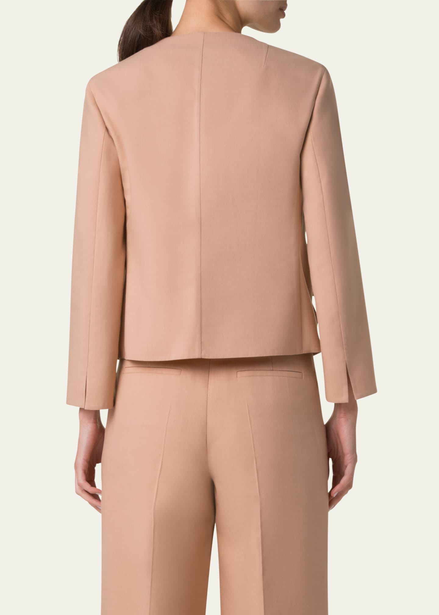 Akris Winter Cotton Crepe Double-Face Jacket Image 3 of 5