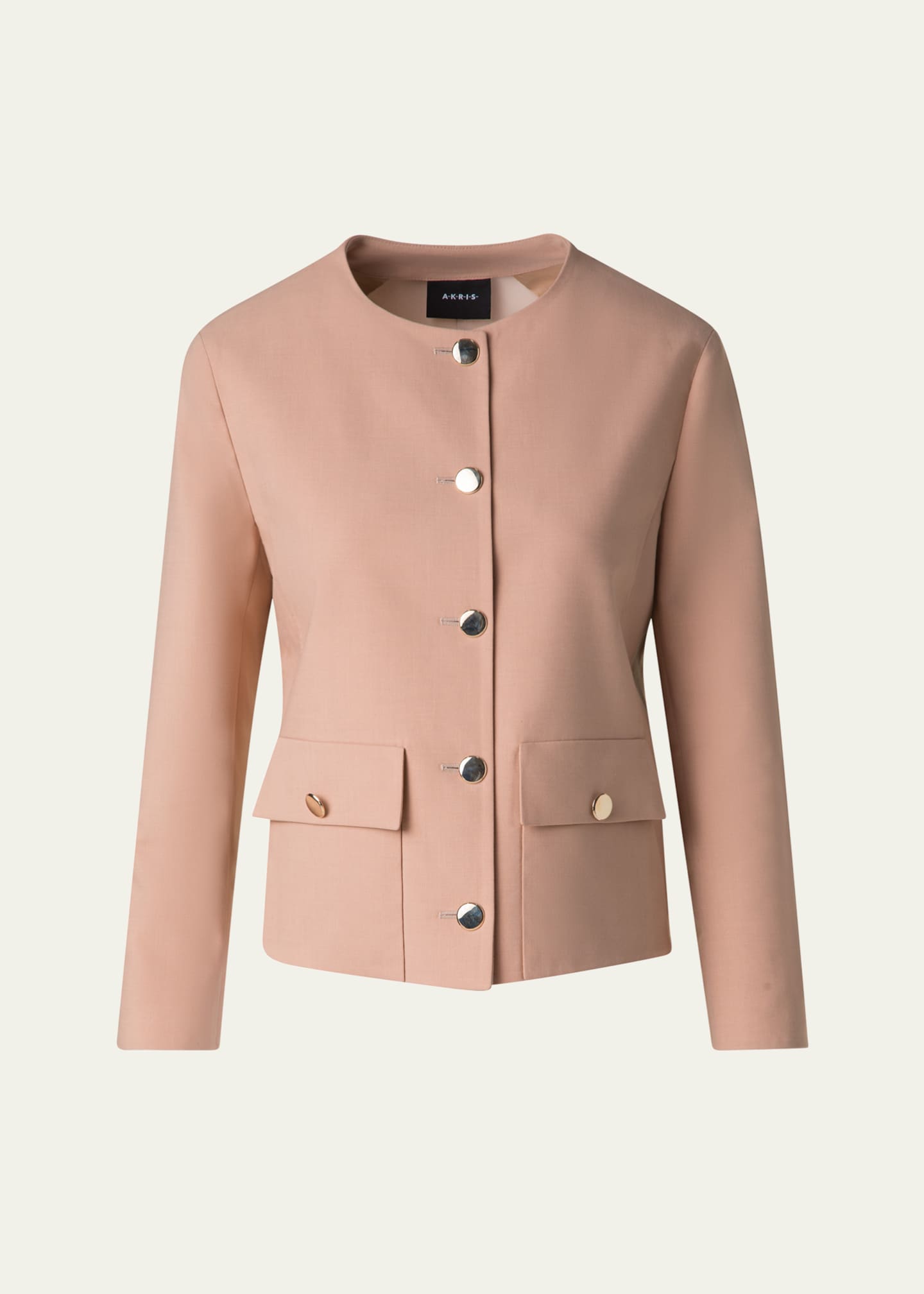 Akris Winter Cotton Crepe Double-Face Jacket Image 1 of 5