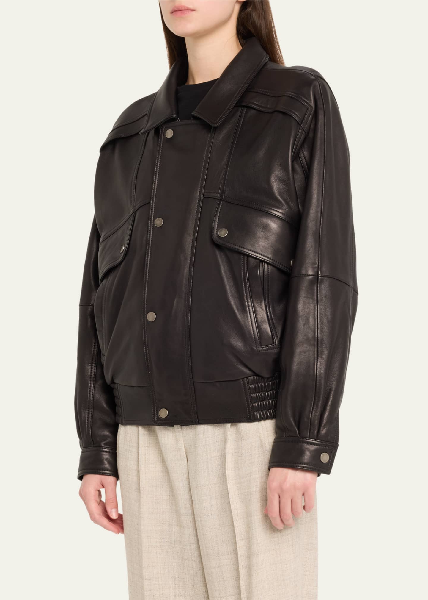 TEURN STUDIOS Leather Taxi Driver Jacket Image 4 of 5