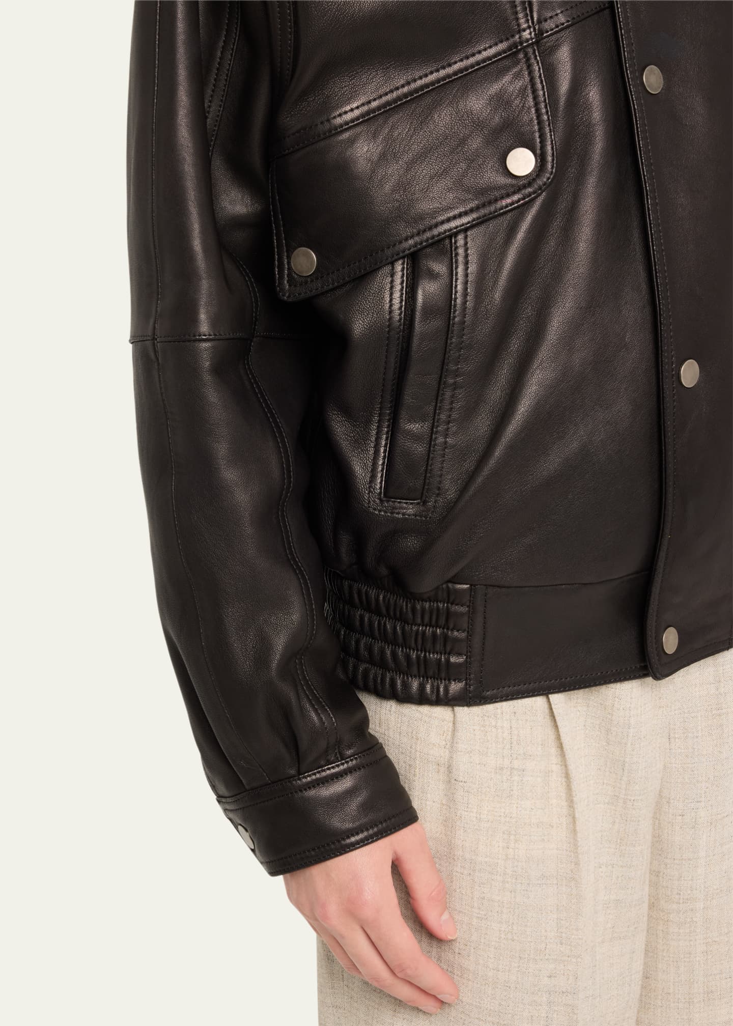 TEURN STUDIOS Leather Taxi Driver Jacket Image 5 of 5