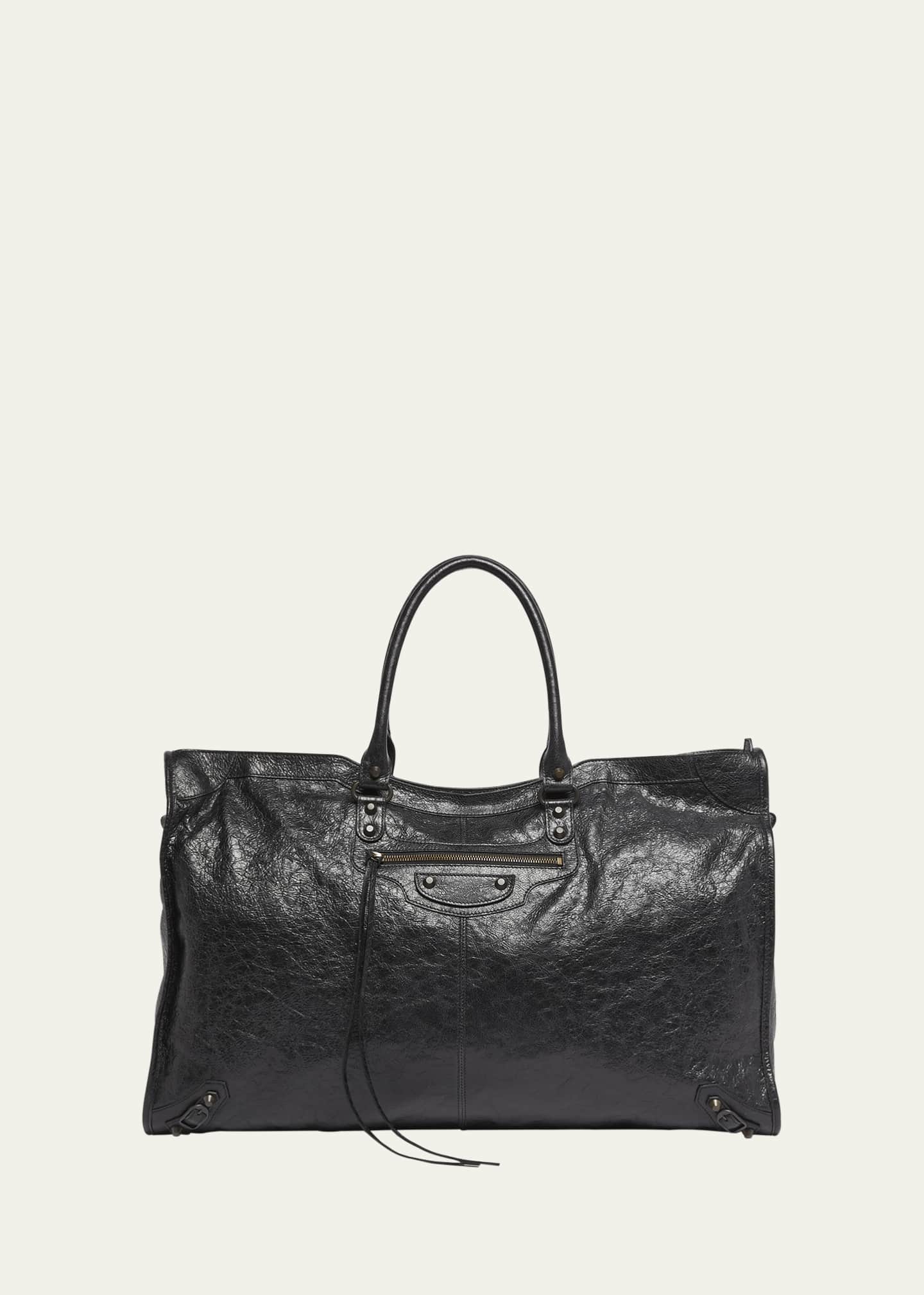 Balenciaga Men's Le City Leather Travel Duffel Bag Image 1 of 5