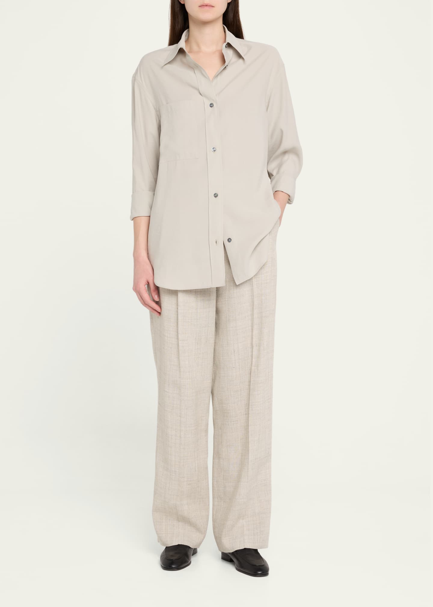 Oversized Long-Sleeve Shirt - Thumbnail 2
