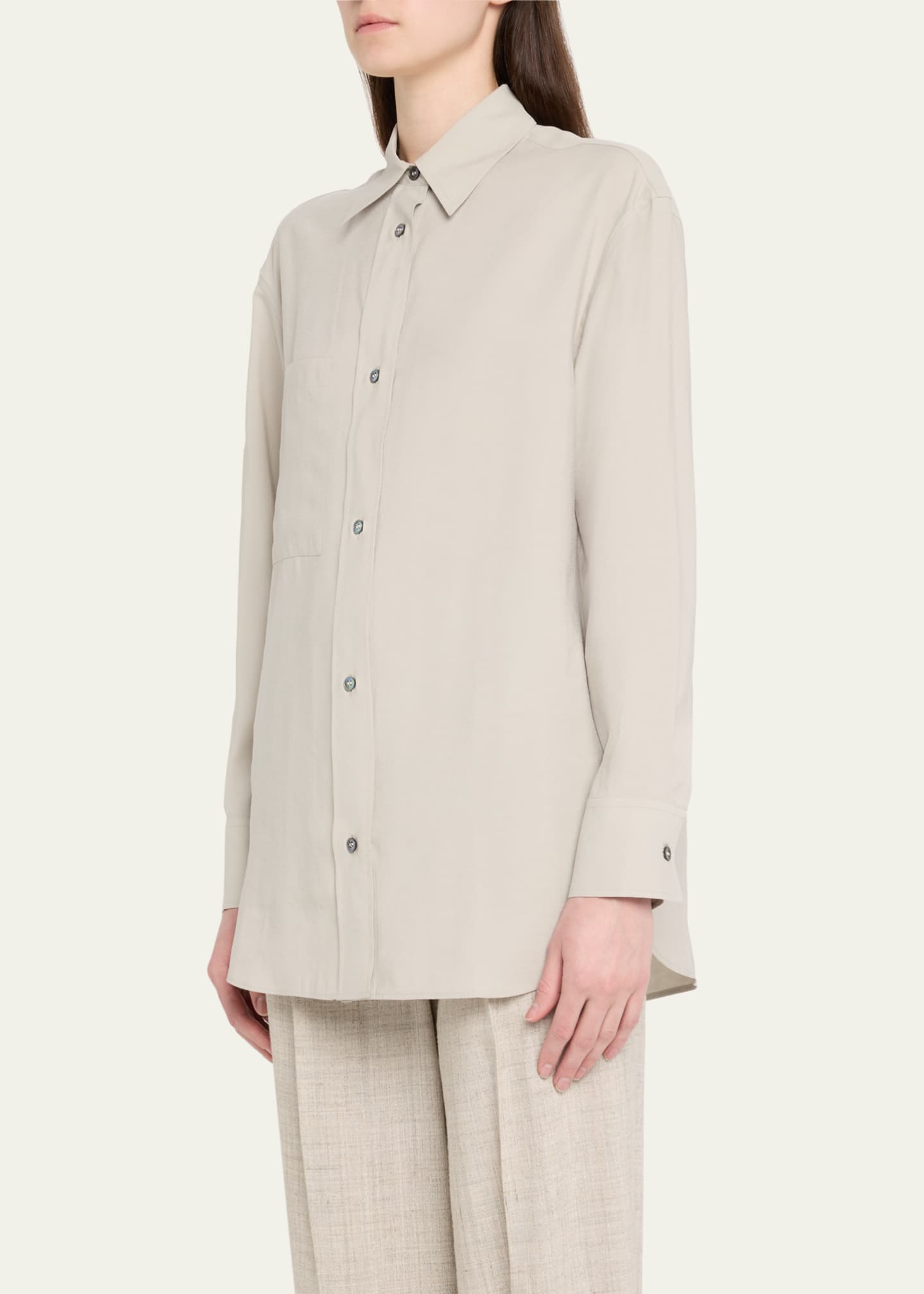 Oversized Long-Sleeve Shirt - Thumbnail 4