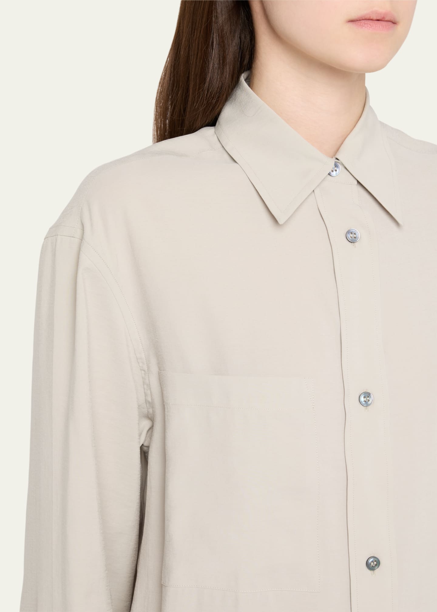 Oversized Long-Sleeve Shirt - Thumbnail 5