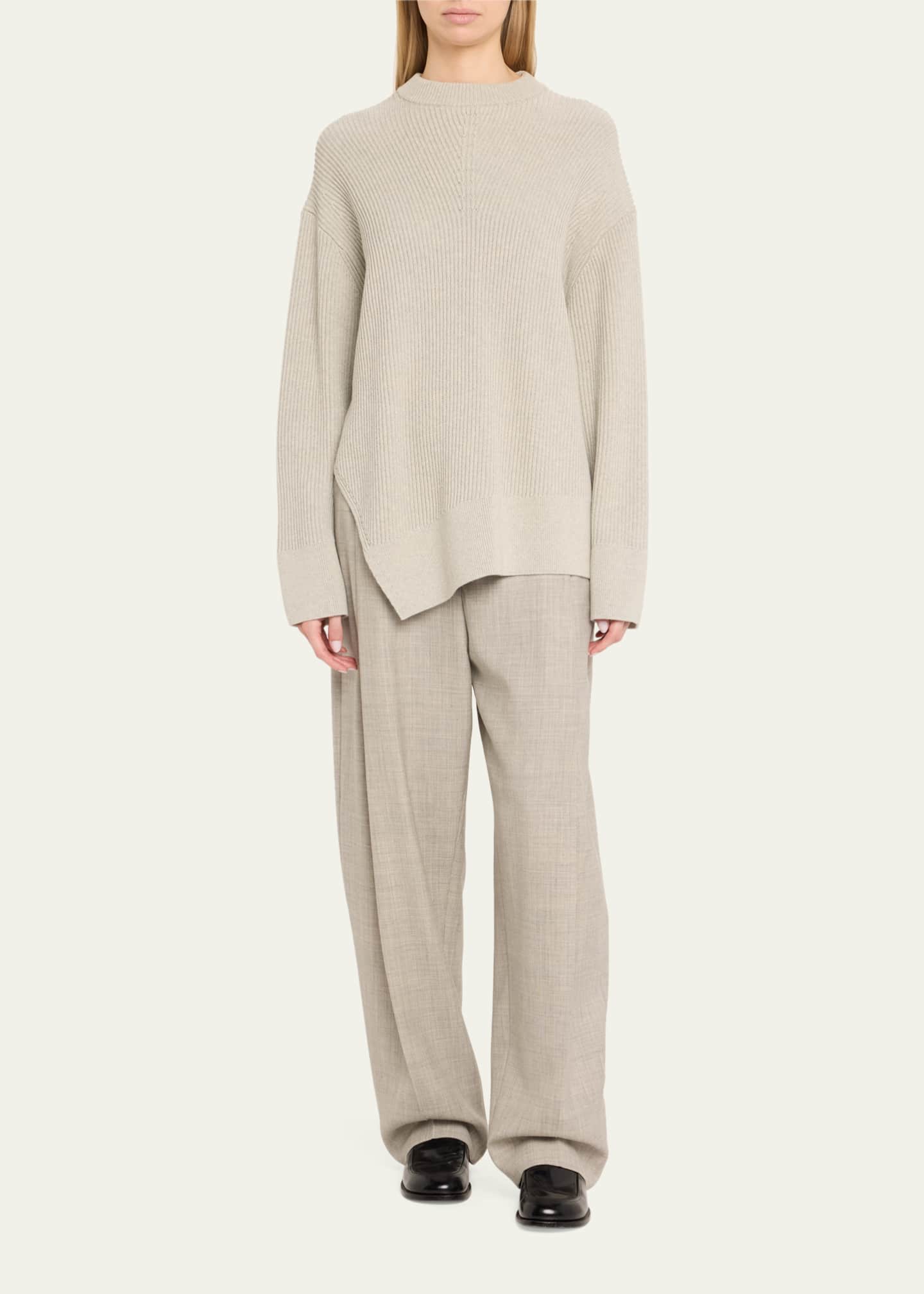 Deep Pleat Tailored Trousers - Thumbnail 2