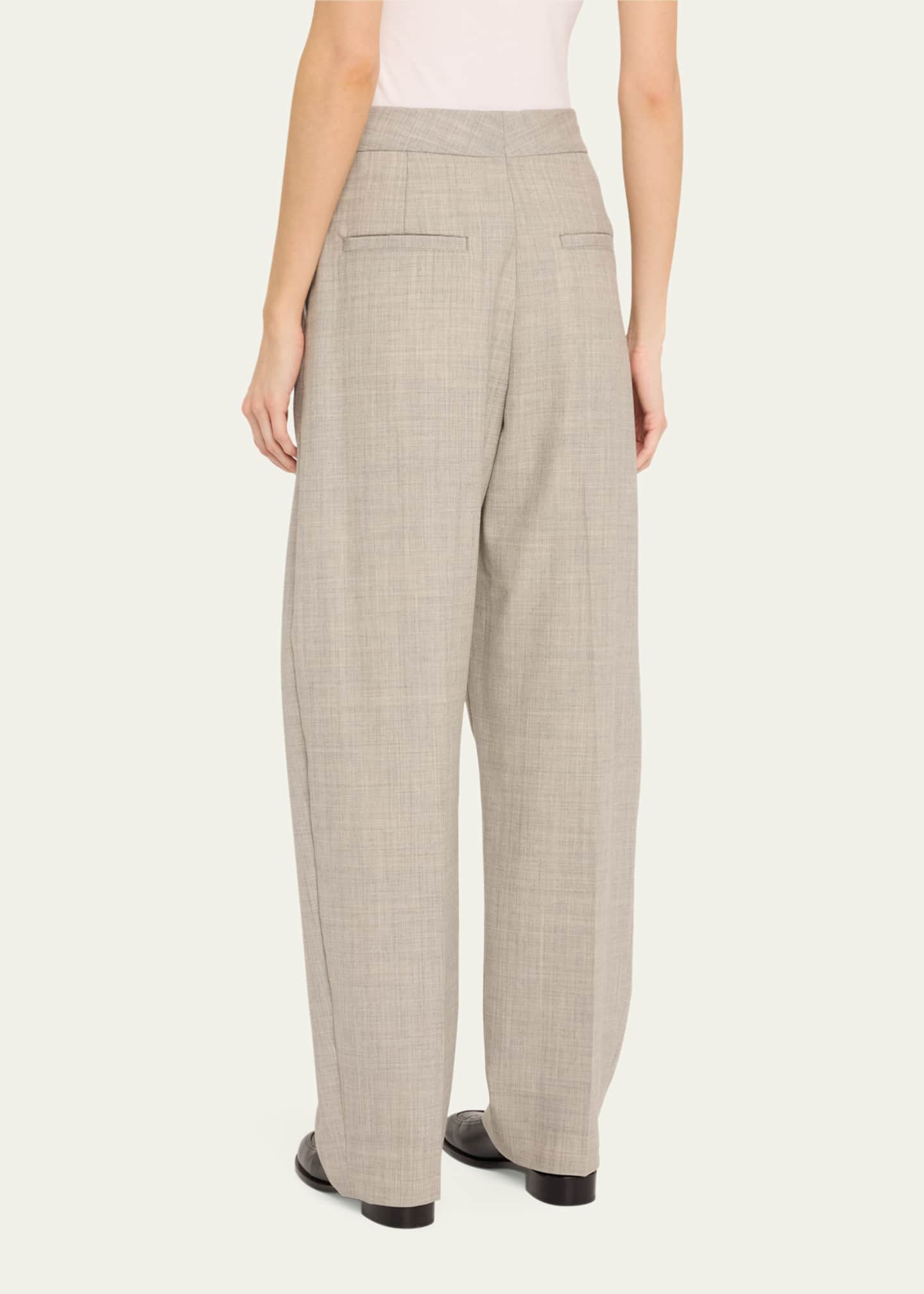 Deep Pleat Tailored Trousers - Thumbnail 3
