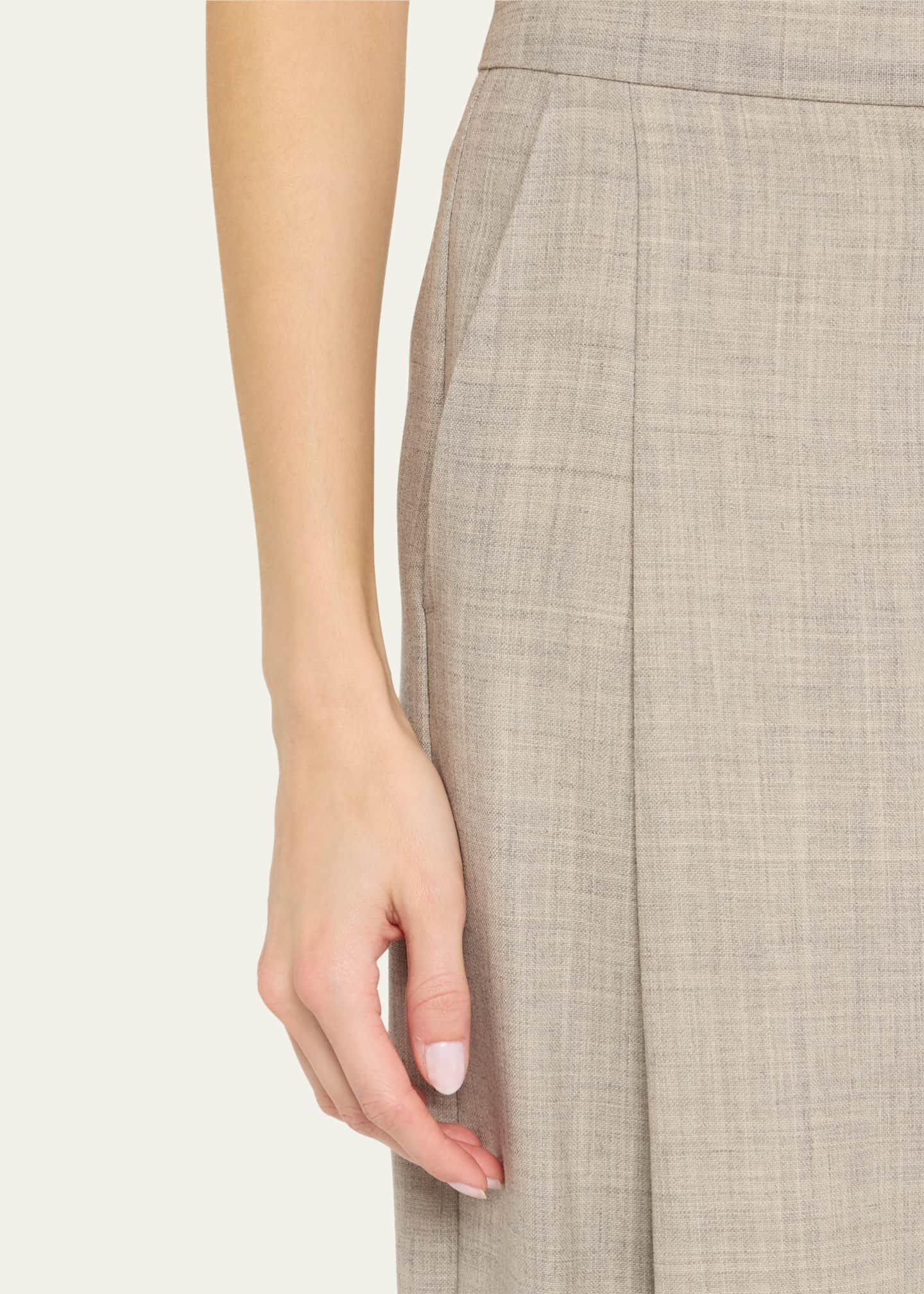 Deep Pleat Tailored Trousers - Thumbnail 5