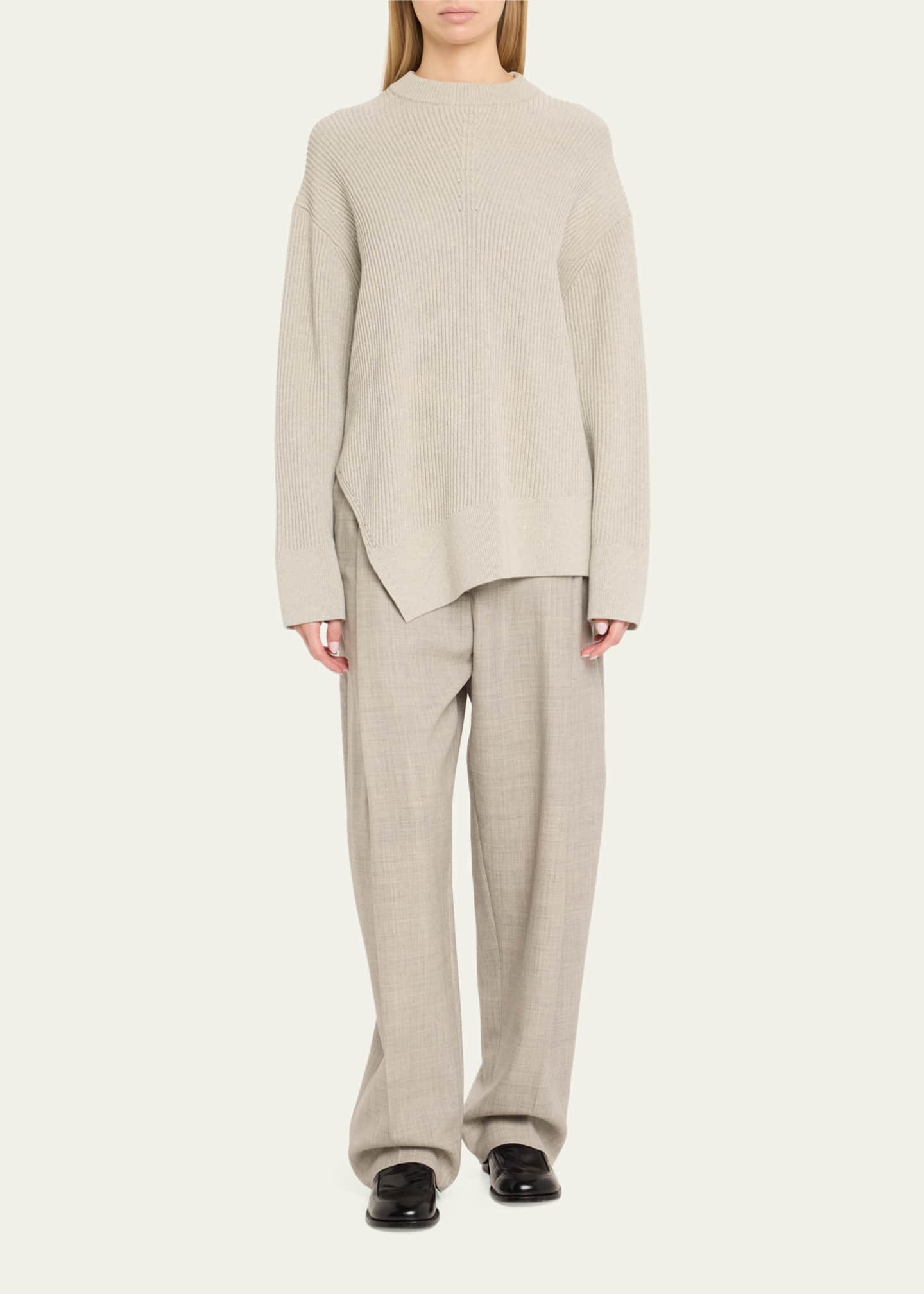 Studio Nicholson Asymmetric Ribbed Sweater Image 2 of 5