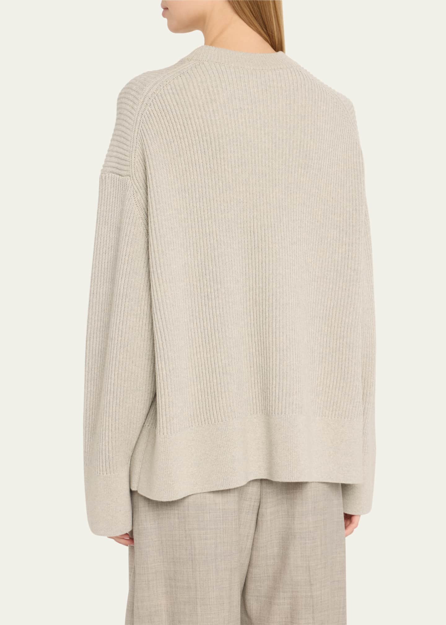Studio Nicholson Asymmetric Ribbed Sweater Image 3 of 5