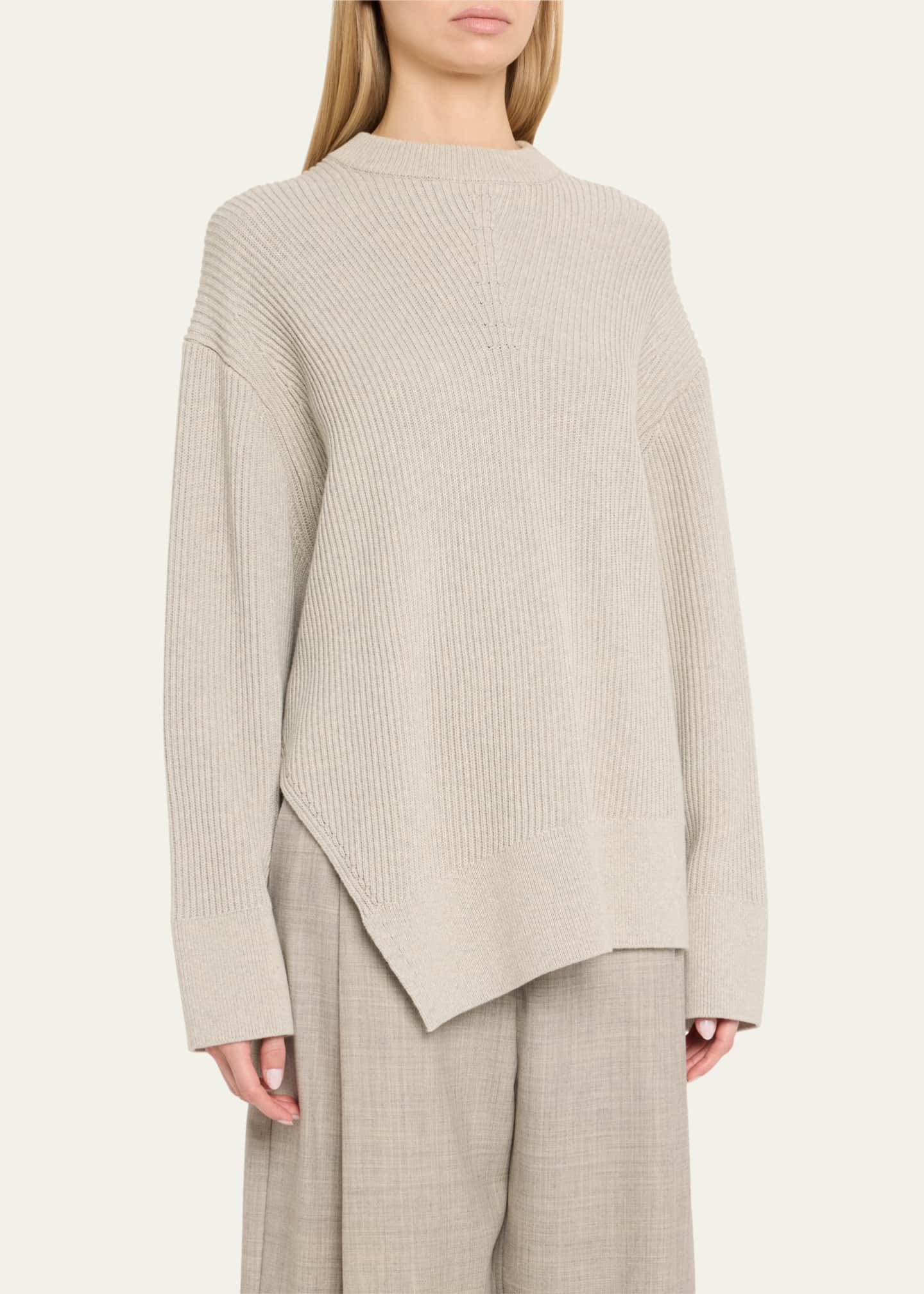 Studio Nicholson Asymmetric Ribbed Sweater Image 4 of 5