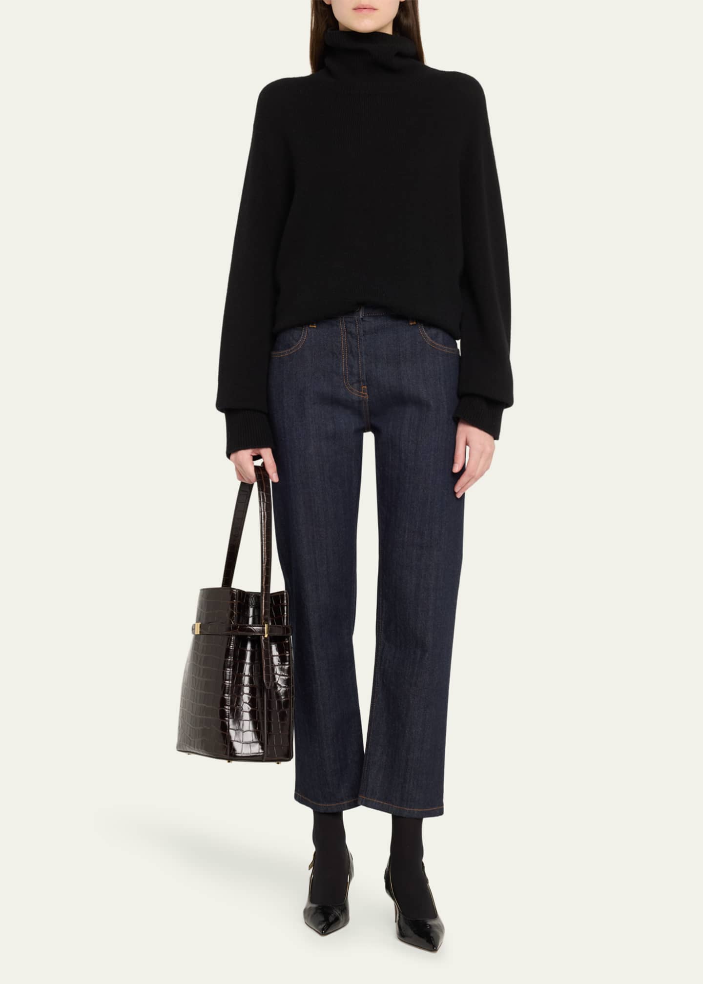 Belted Bucket Croc Bag main image 0