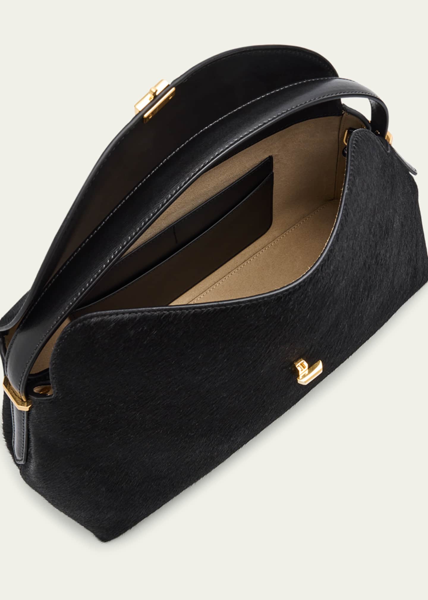 Toteme T Lock Horsehair Top-Handle Bag Image 4 of 6