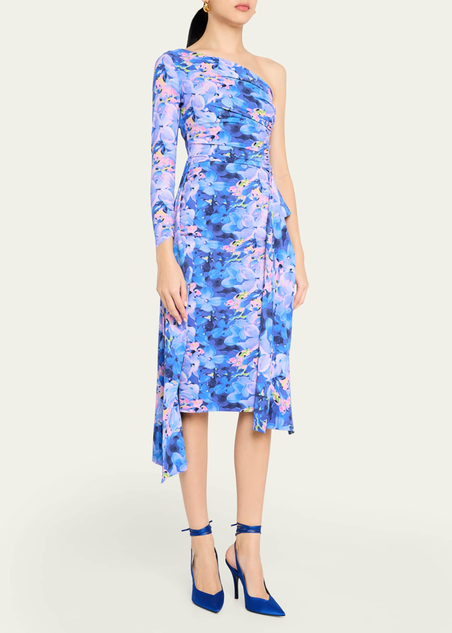 Chiara Boni La Petite Robe Visa Draped One-Shoulder Dress Image 2 of 5