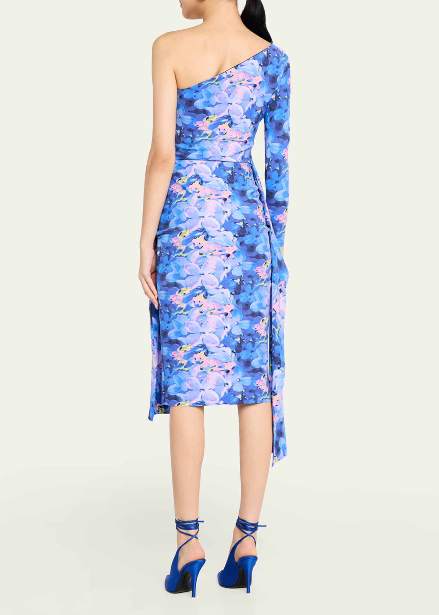 Chiara Boni La Petite Robe Visa Draped One-Shoulder Dress Image 3 of 5